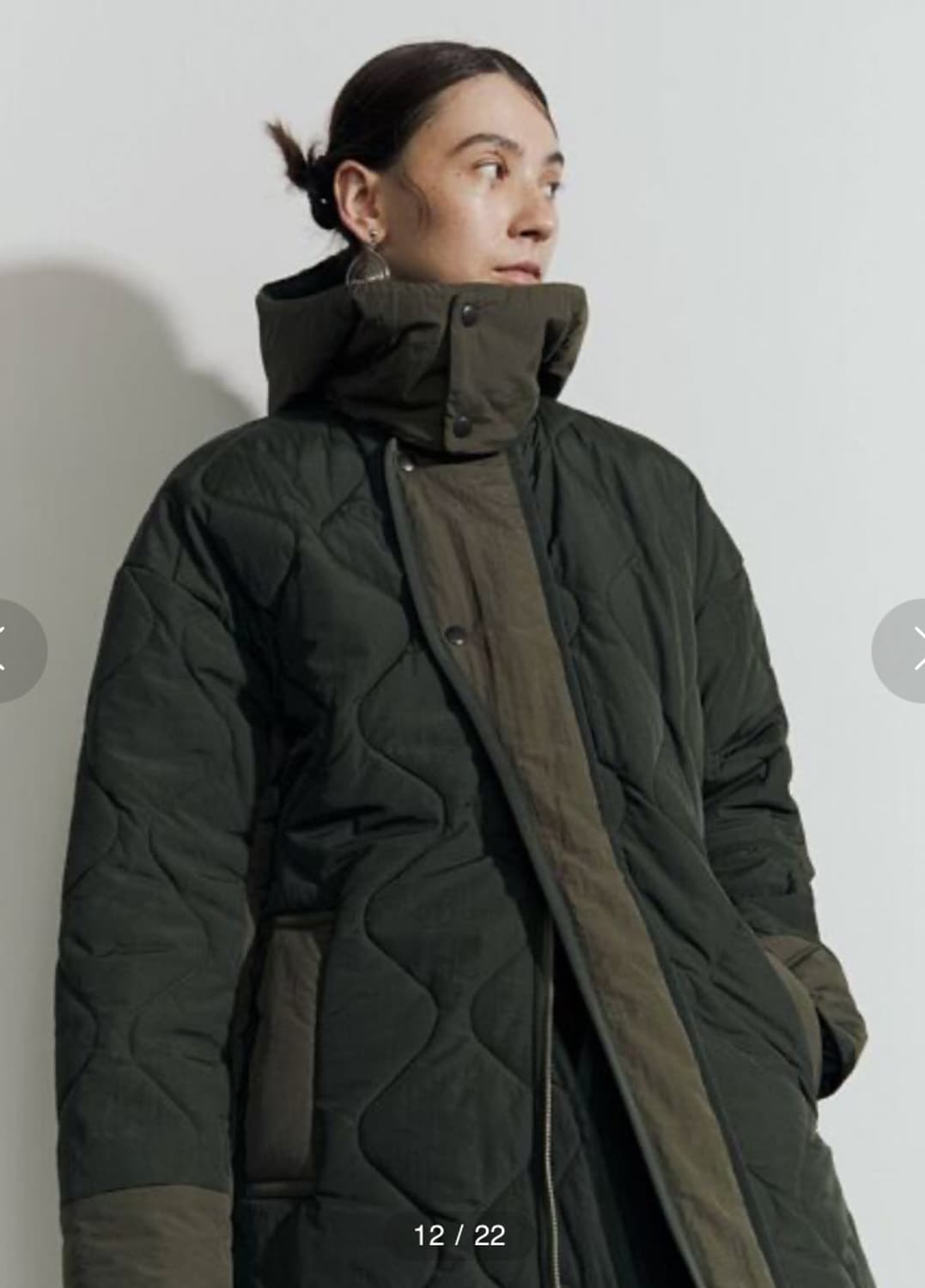 UN3D 언쓰리디 카키 퀼팅 하츠 자켓 38size 상품이미지1