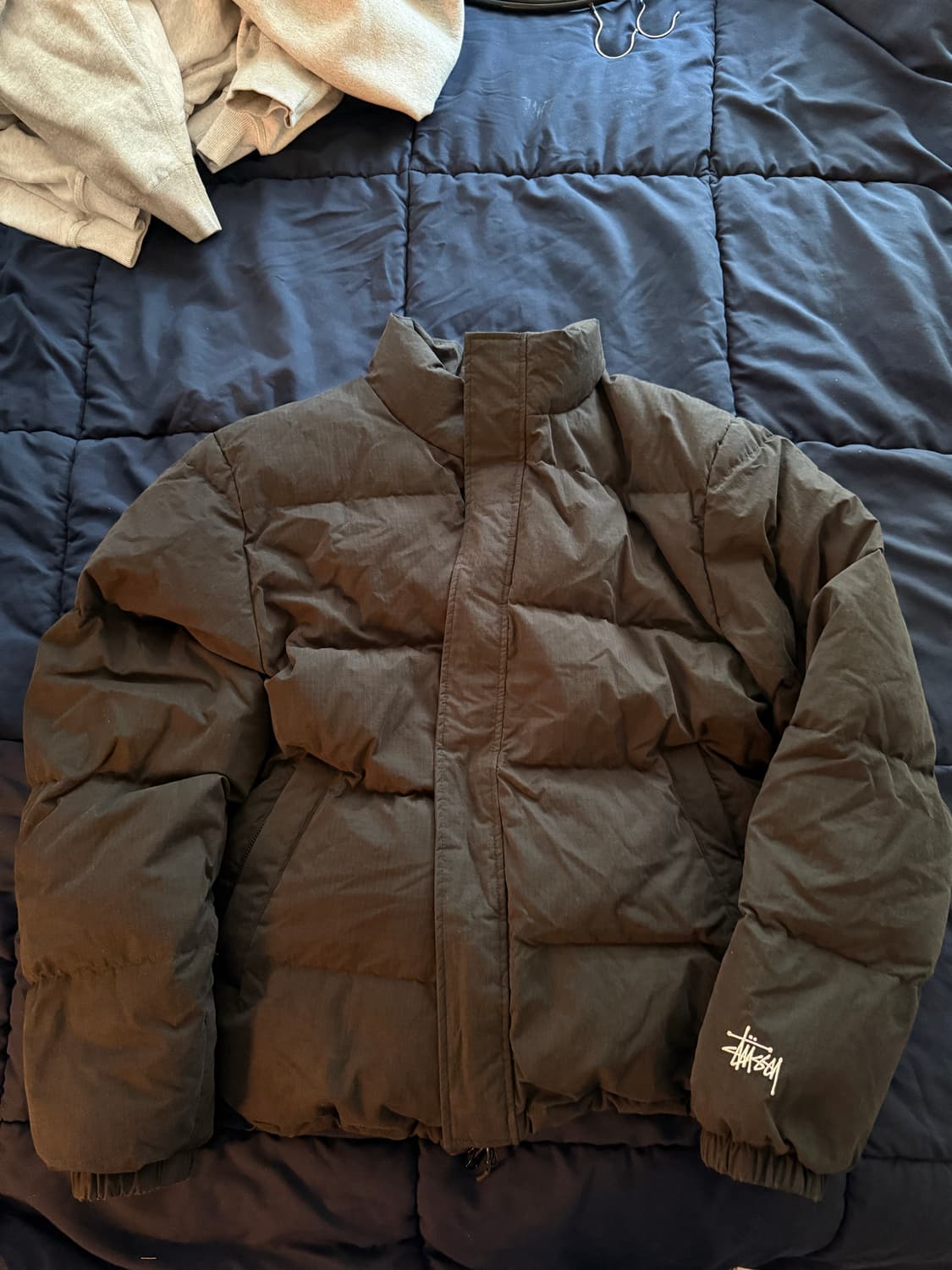 [XL] 스투시 립스탁 다운 퍼퍼 자켓 블랙 상품이미지1