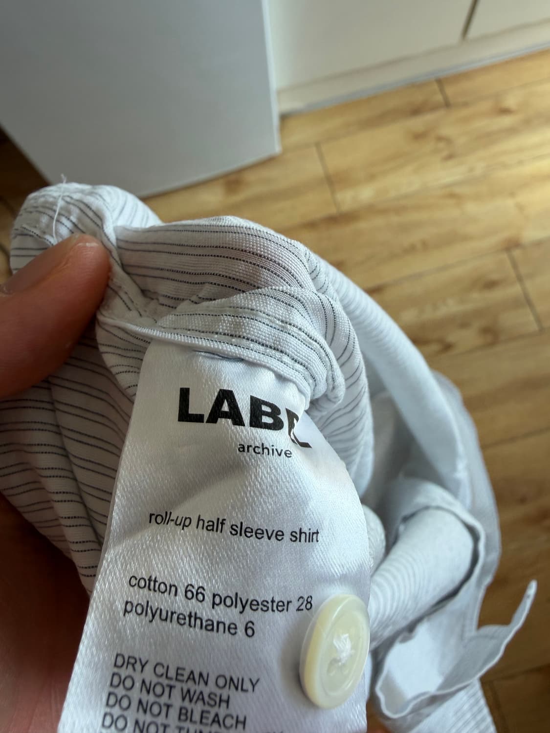 라벨아카이브 롤업 스트라이프 반팔 셔츠 2사이즈 상품이미지4