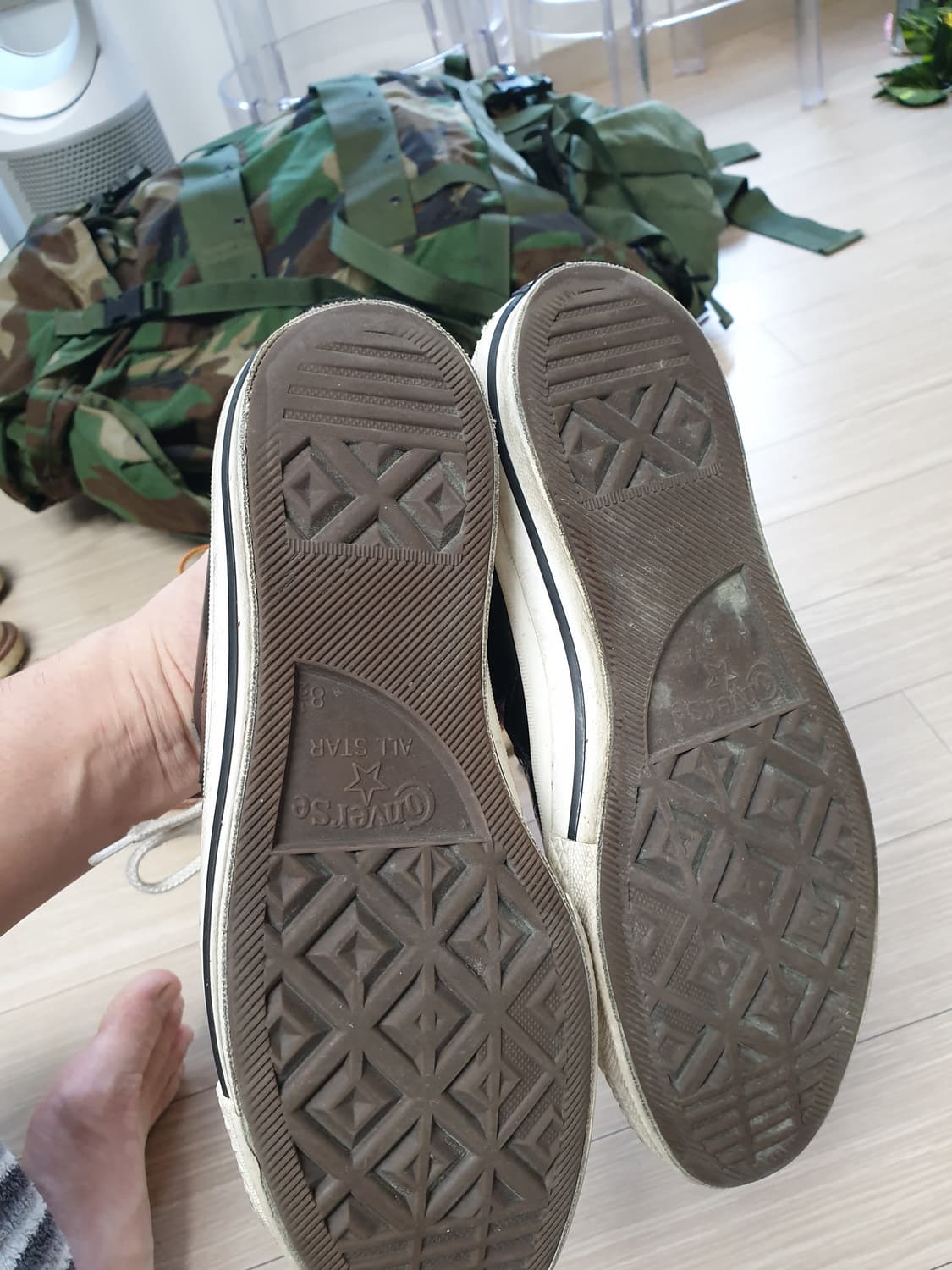 컨버스 원스타 블랙 레더 스니커즈(270-275) 상품이미지3