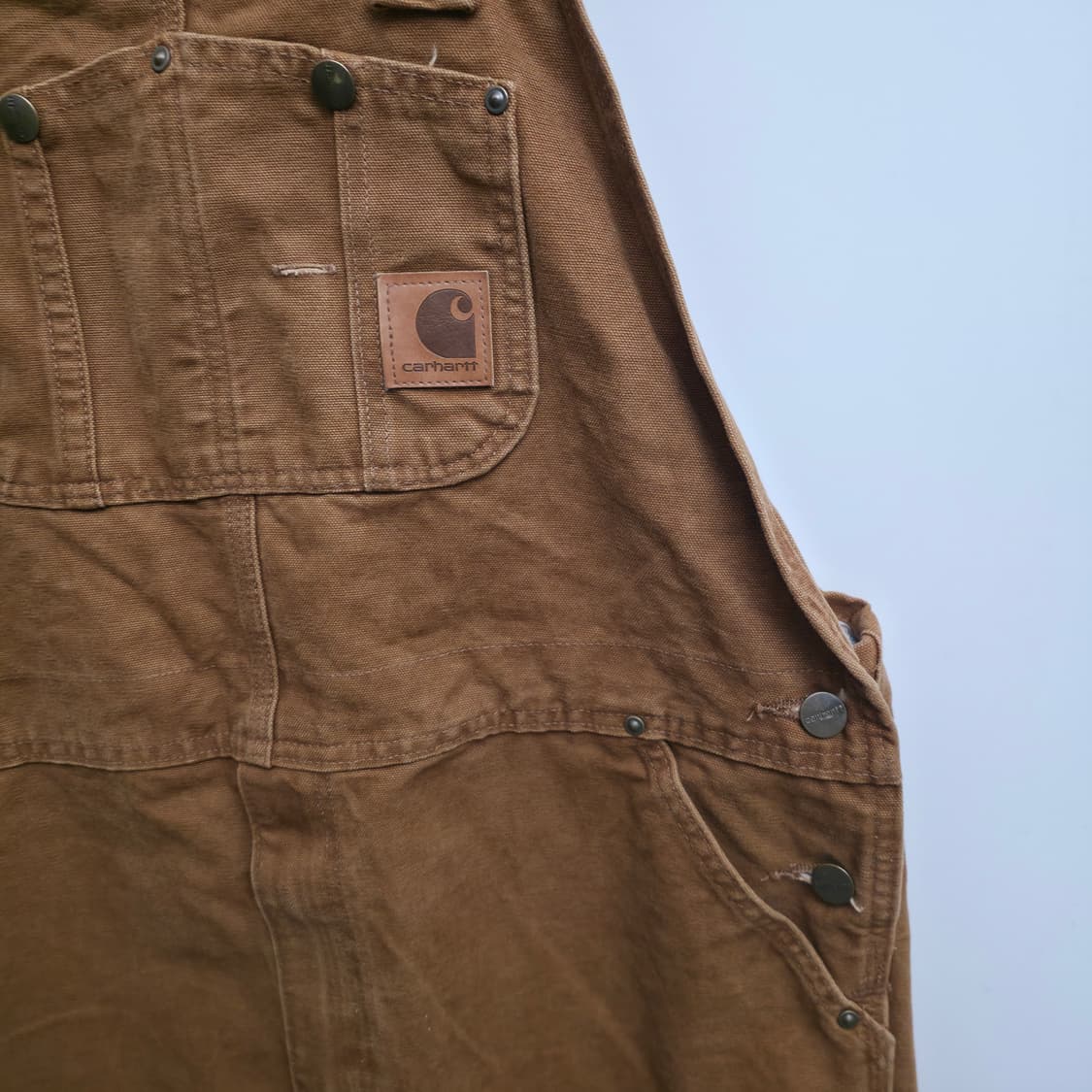 [40/32] 새상품 칼하트 더블니 오버롤 브라운 상품이미지5