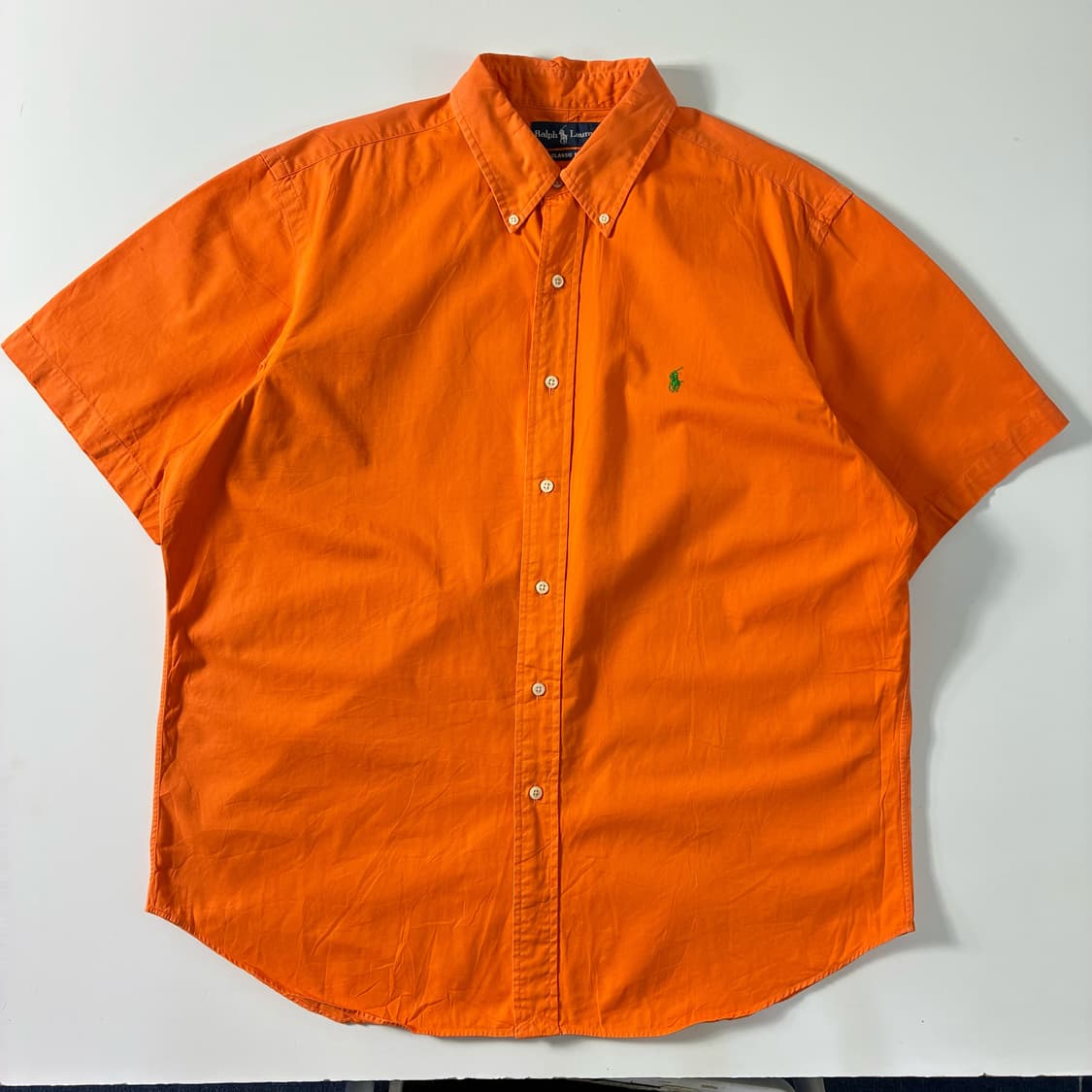 Polo  폴로 랄프로렌 자수 코튼 오렌지 반팔 셔츠  상품이미지1