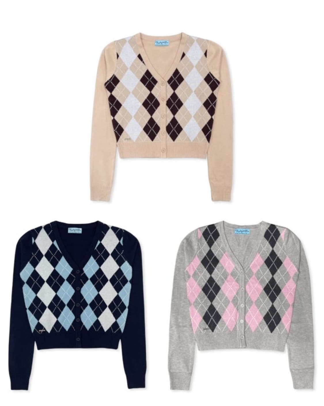 페일제이드 아가일 가디건 (그레이) 상품이미지2