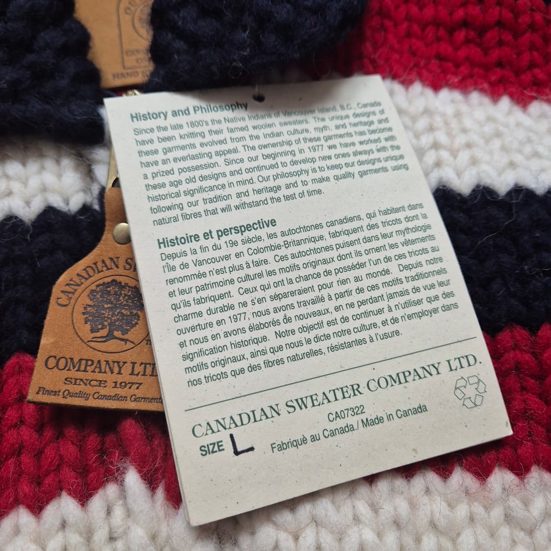 Canadian Sweater Company 리얼 코위찬 키즈 L 상품이미지5