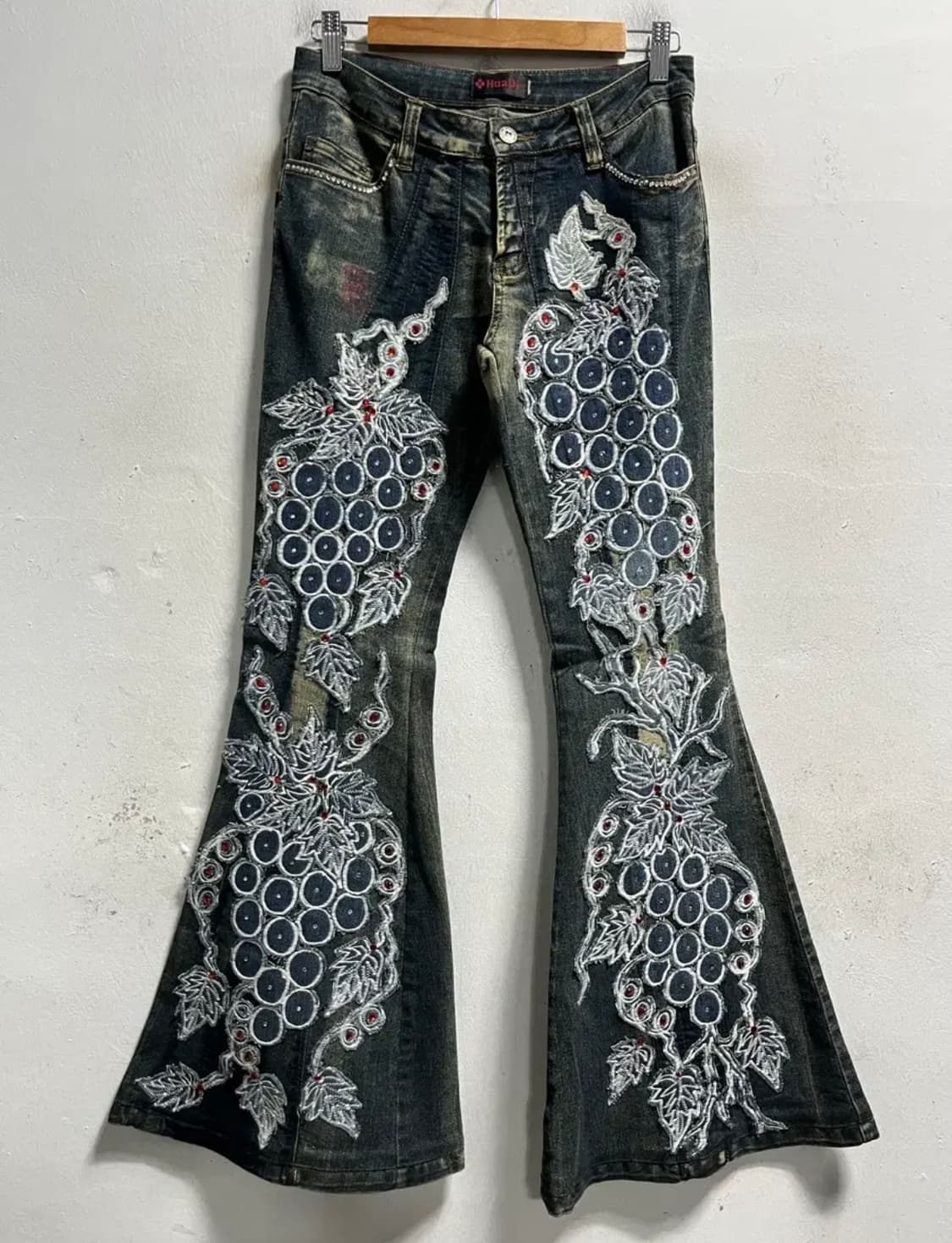 오리엔탈 패치 로우 부츠컷 팬츠  상품이미지1