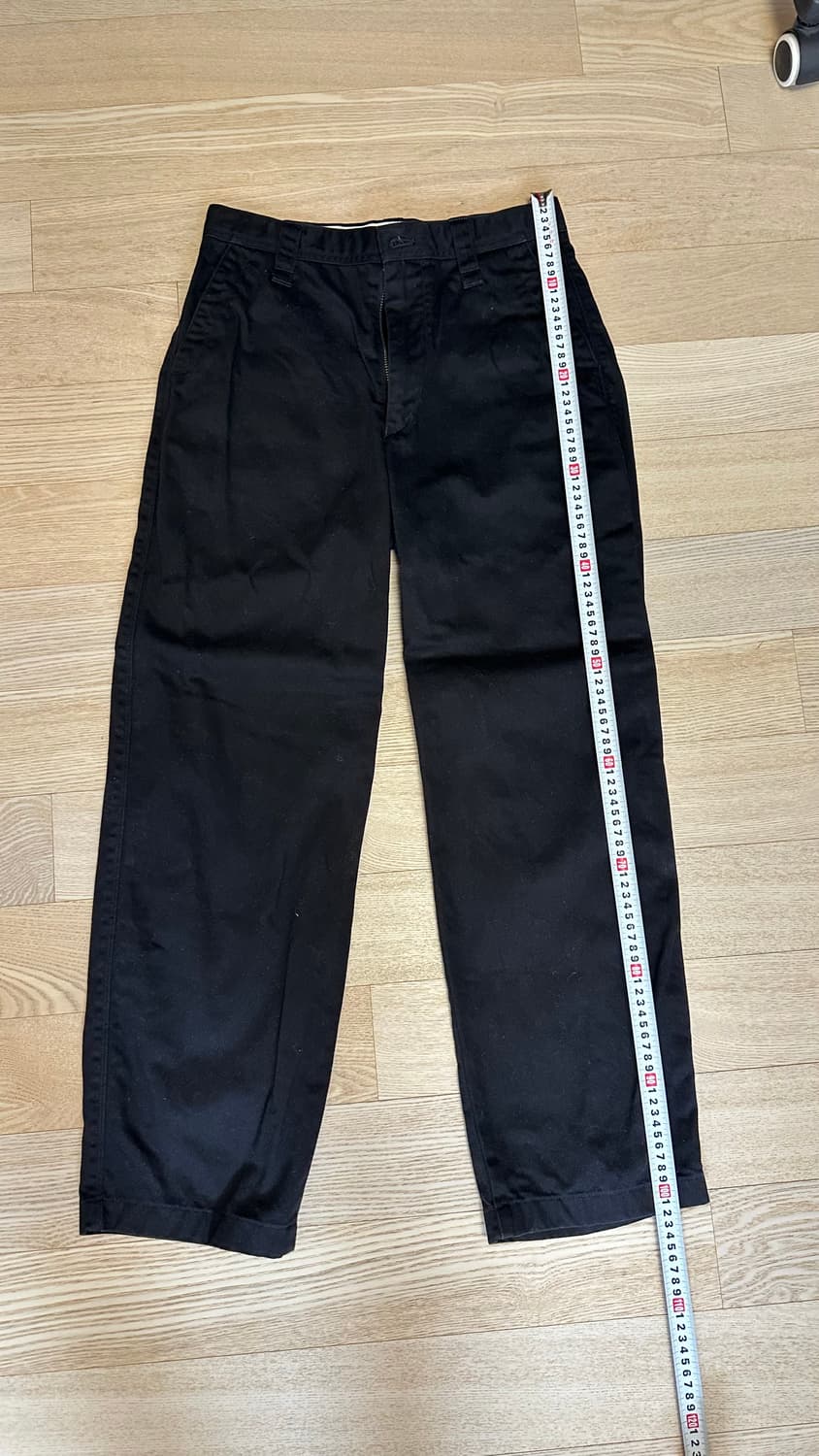 유니클로U 와이드핏치노팬츠 블랙 73(28) 상품이미지3