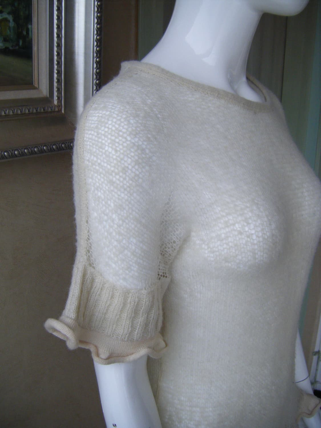 [Johanna.ho] Sheer Ruffle Knit Top 상품이미지3