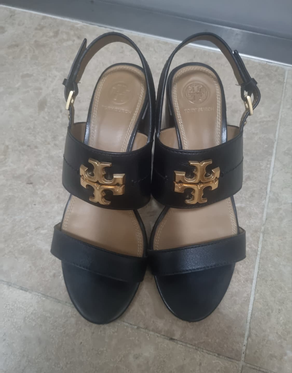 👠토리버치 블랙 샌들힐 가죽 상품이미지5