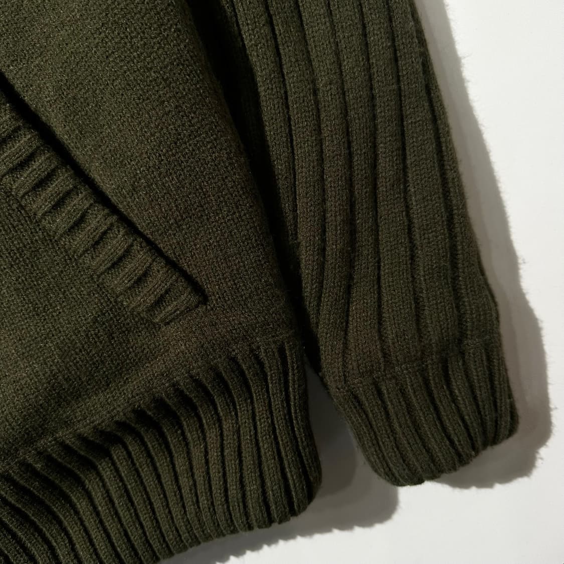 쇼트 쉐르파 니트 후드집업 상품이미지5