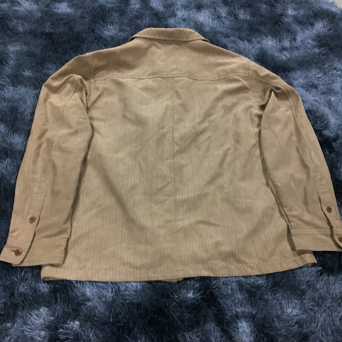 투티/0254 NADES 일본 빈티지 브라운 자켓 헤링본 패턴 가죽포켓 상품이미지5