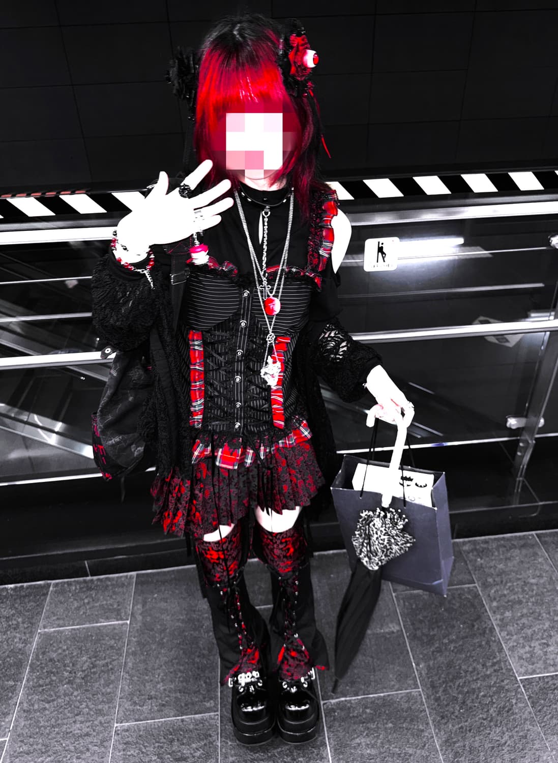 펑크레이브 스커트 & 레그워머 상품이미지4