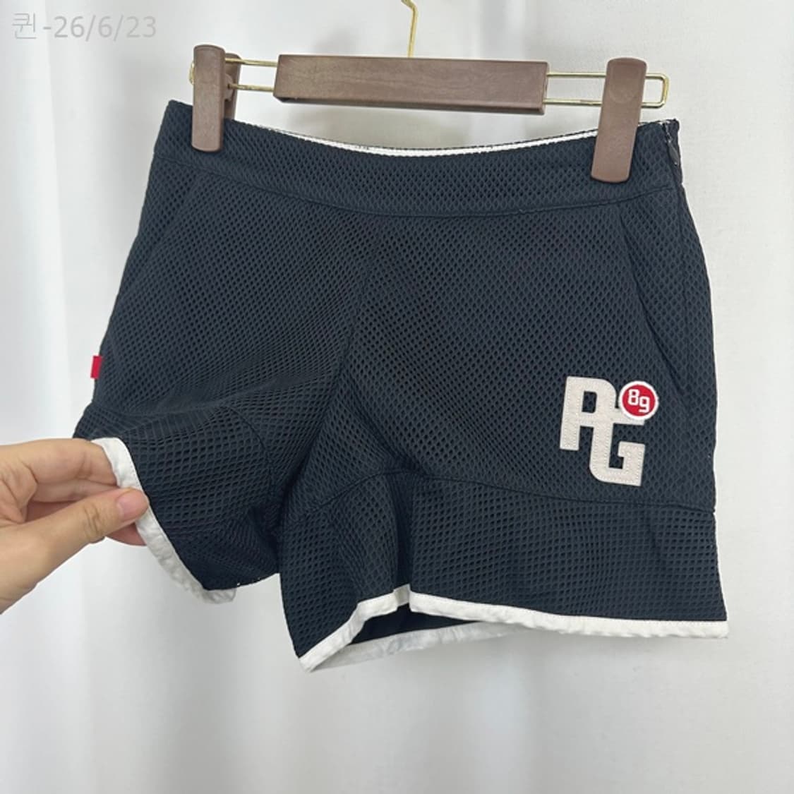 파리게이츠 여자 골프 짧은 반바지 검정 0(26인치정도) 상품이미지4