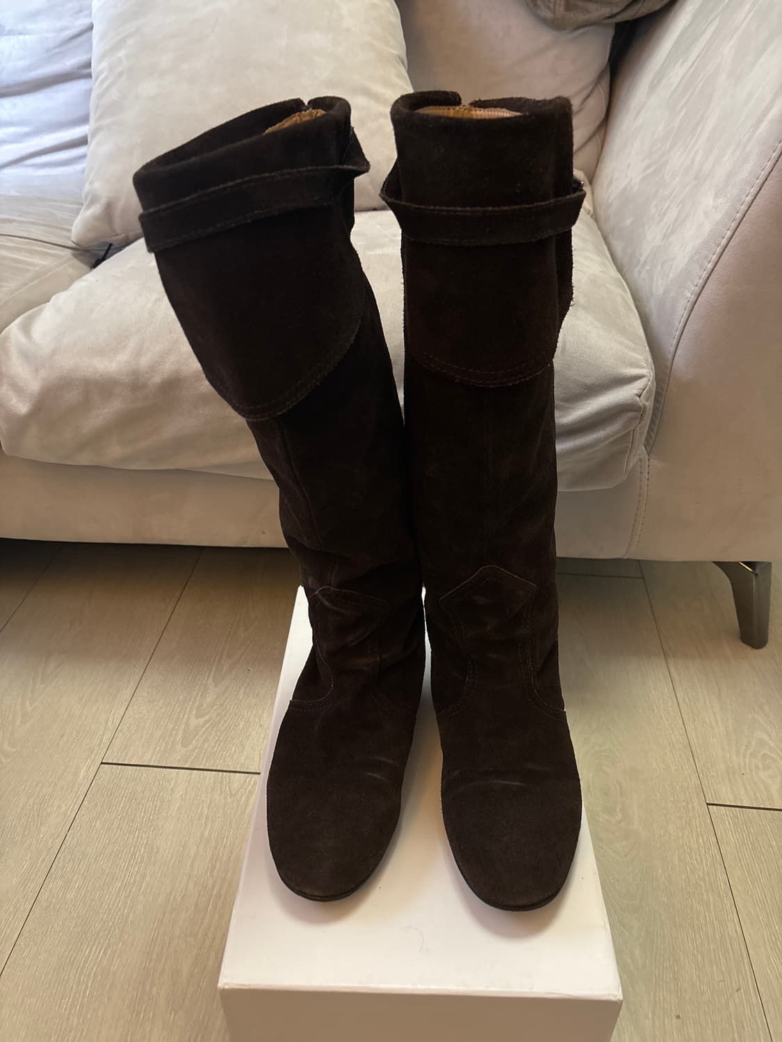 Vintage 스웨이드 레더부츠 상품이미지1