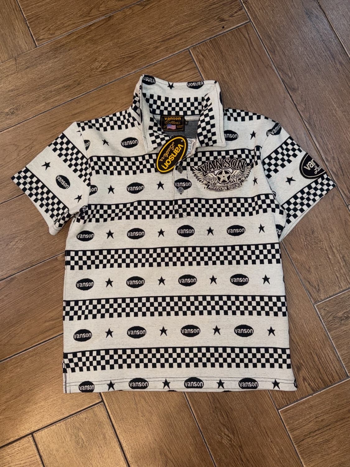 밴슨 자수 스트라이프 대대장 피케 니트 티셔츠  상품이미지8