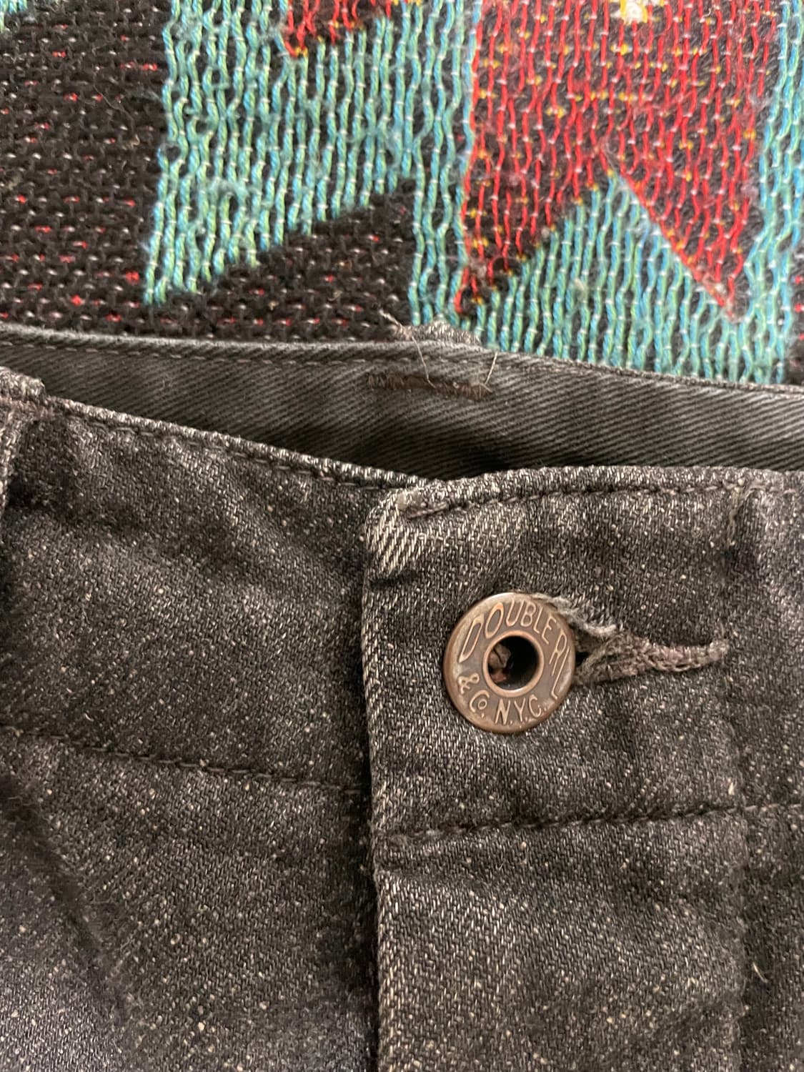 RRL 블랙 워크 스트레이트 레그 진(32x32) 상품이미지3