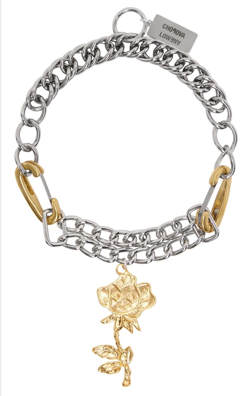 초포바 로위나 실버 앤 골드 로즈 목걸이 상품이미지4