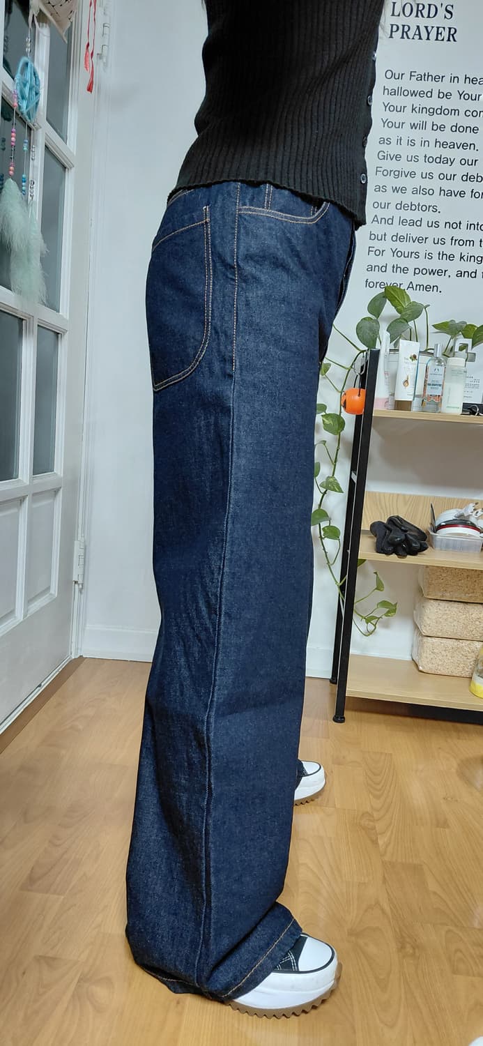 Magliano 마리아노 인디고(생지) 와이드레그 데님 M(무료배송) 상품이미지4