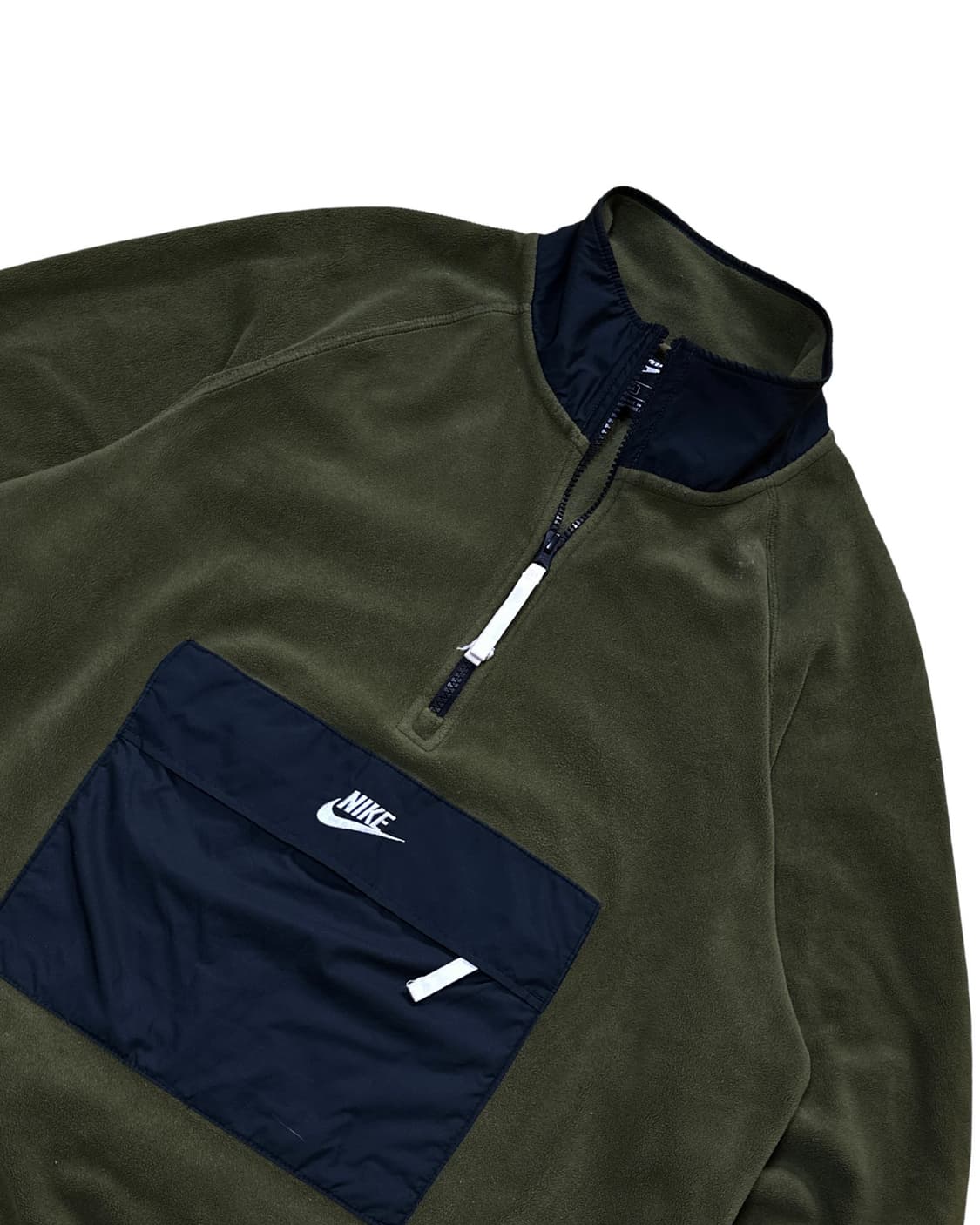 나이키 센터포켓 카키 플리스 반집업 상품이미지3