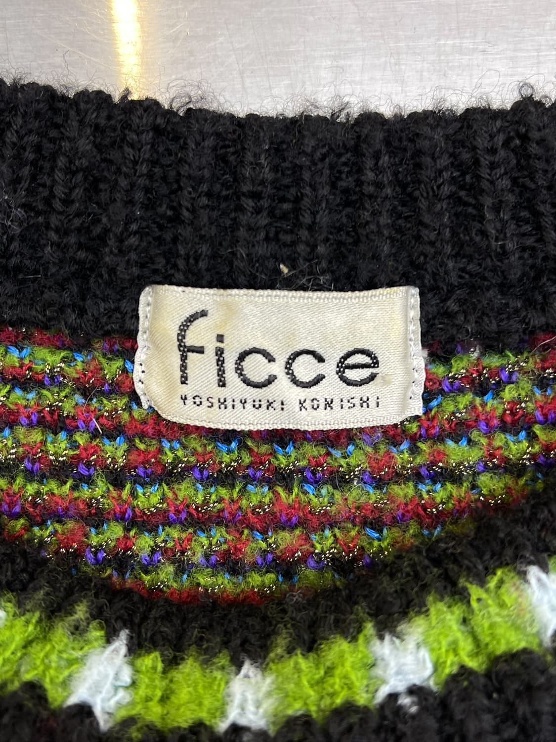 피체 바이 요시유키 코니시 90s 알파벳체커보드니트 상품이미지5