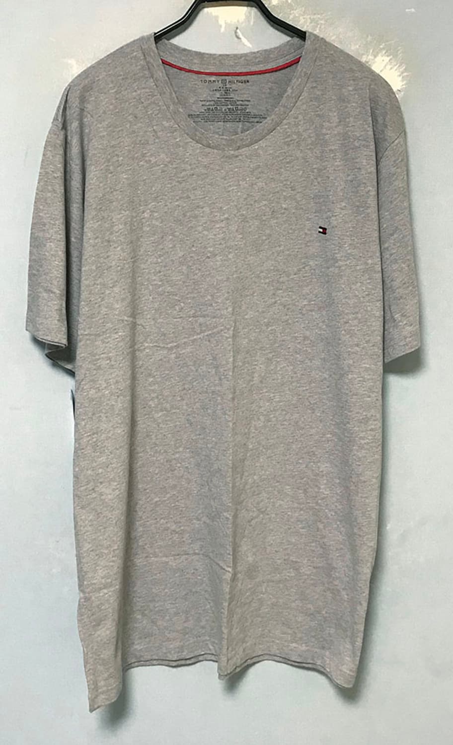 타미힐피거 코어 플래그 남자 반팔티 새상품 그레이 라운드넥 XL 105 상품이미지1