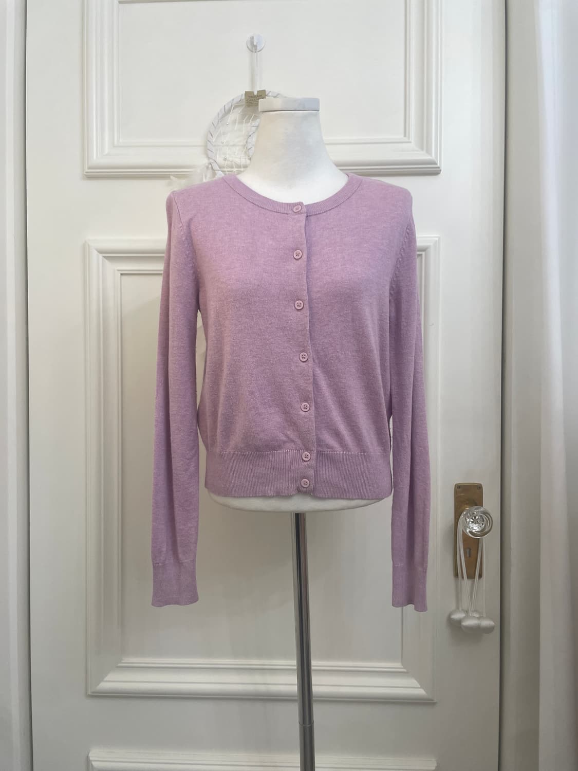 lavender melange basic cardigan 상품이미지1