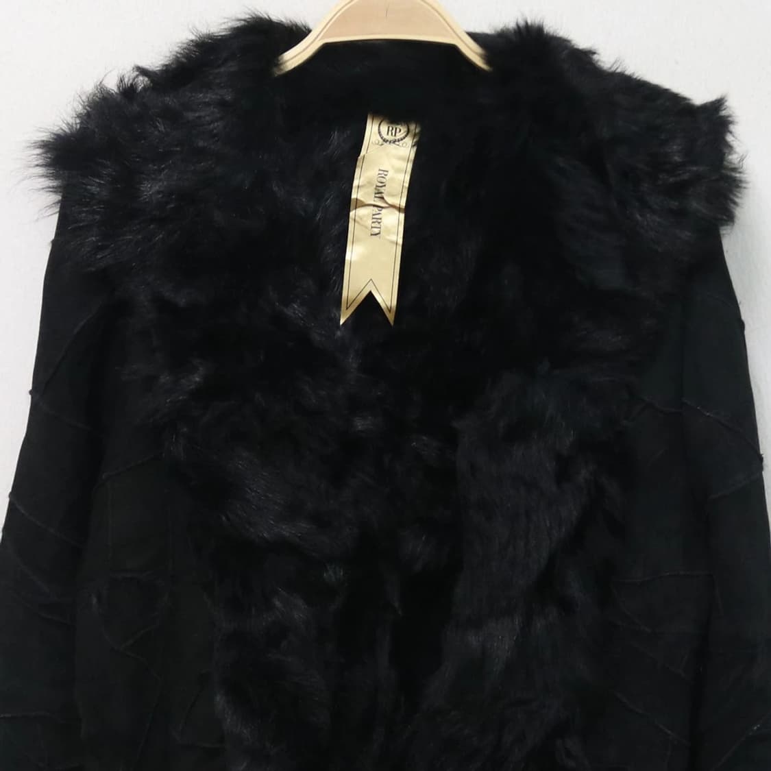 ROYAL PARTY 램 레더 패치워크 퍼자켓 62767 상품이미지5