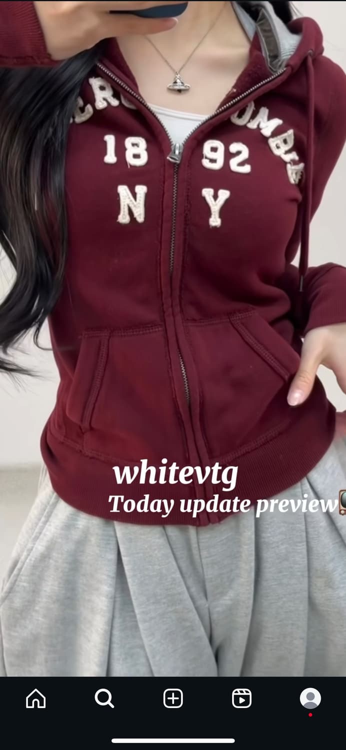 구해요!!!))))))))아베크롬비 버건디 후집 상품이미지1