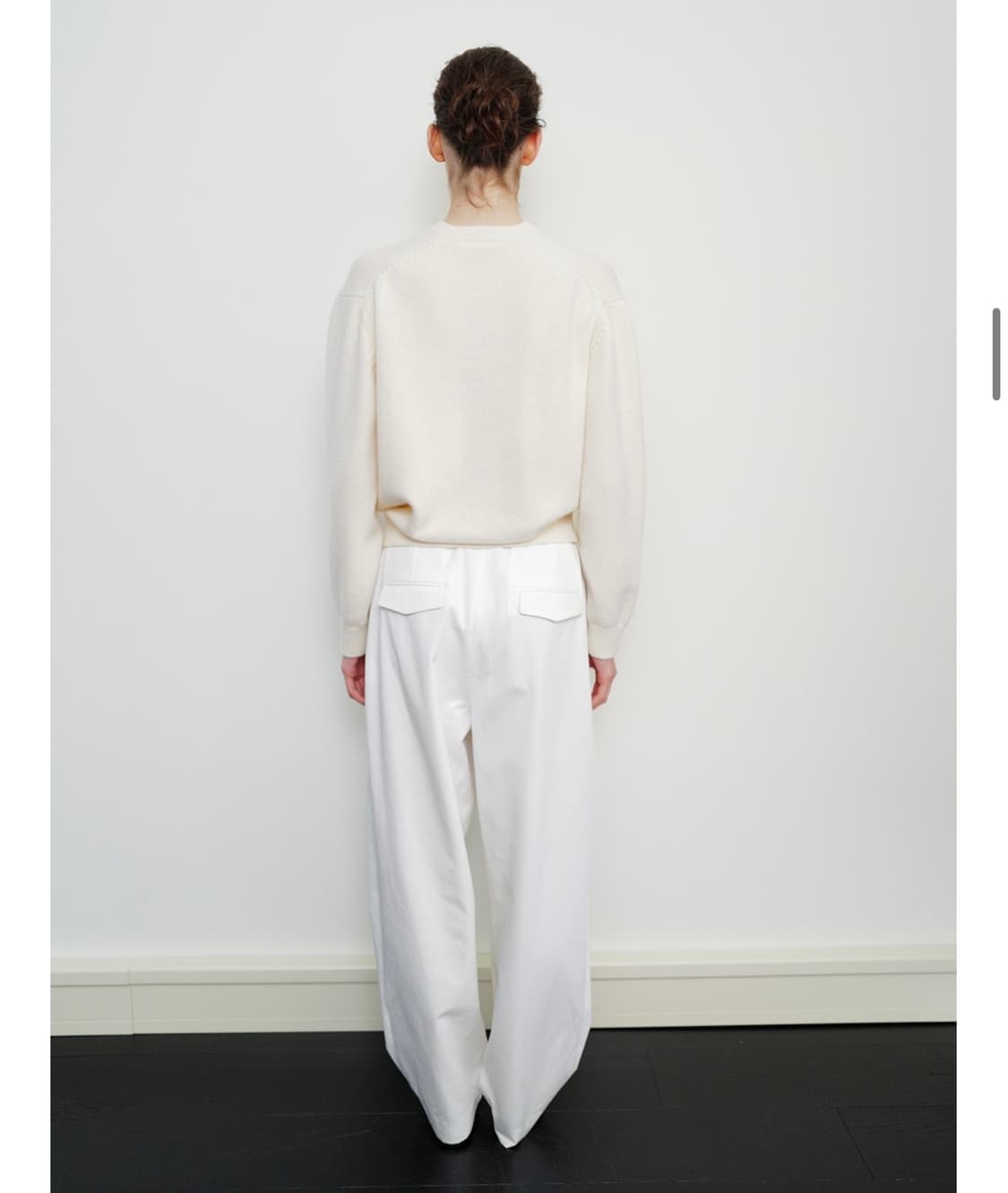 문달 Cotton Volume Tuck Pant 아이보리 S 코튼팬츠 상품이미지7