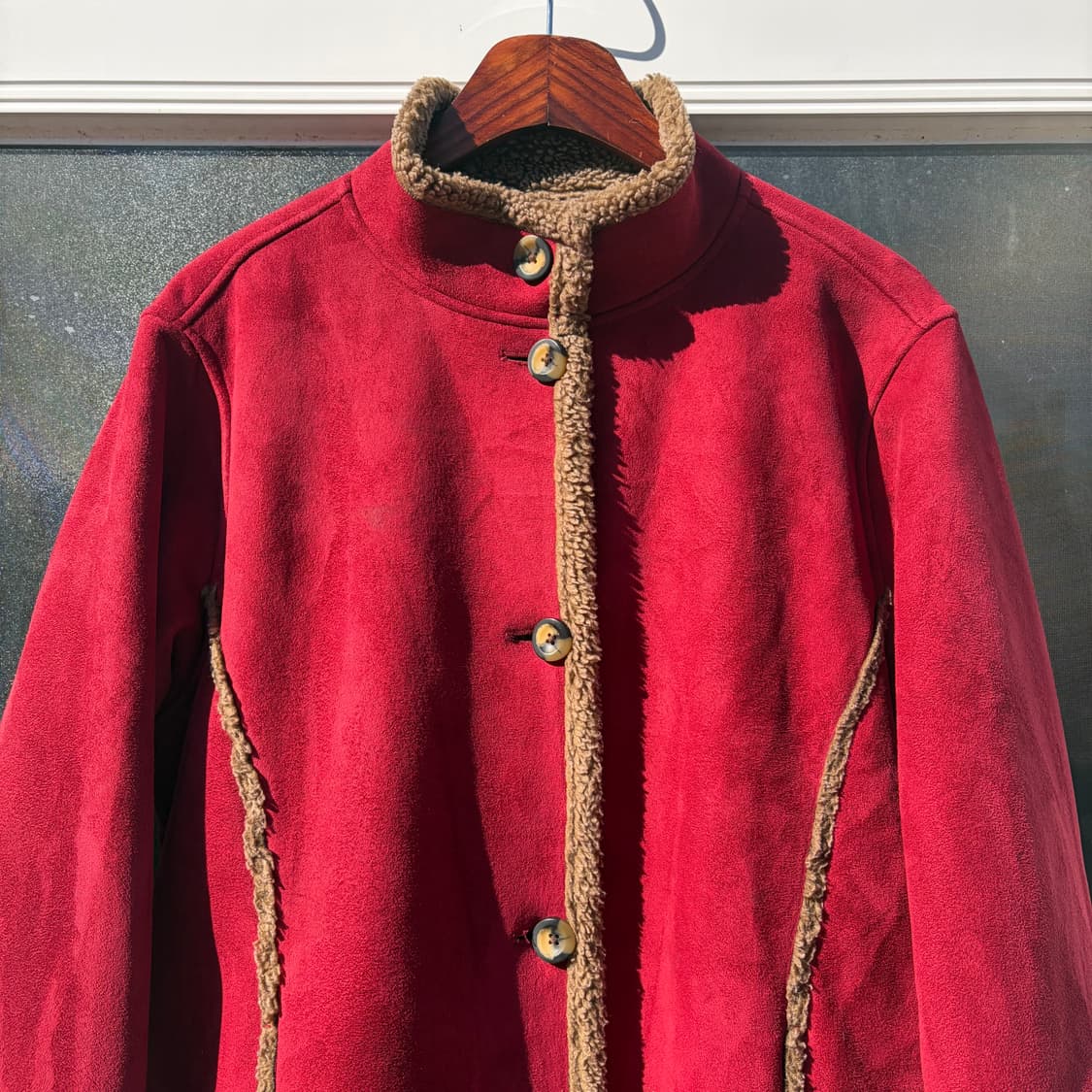 엘엘빈 빈티지 스웨이드 쉐르파 코트 M 상품이미지4