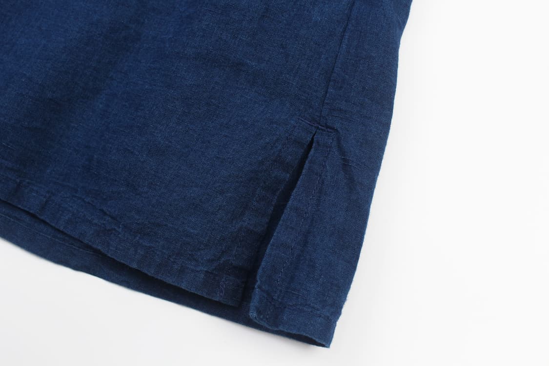 KBF  Indigo Linen Short Vest 상품이미지6
