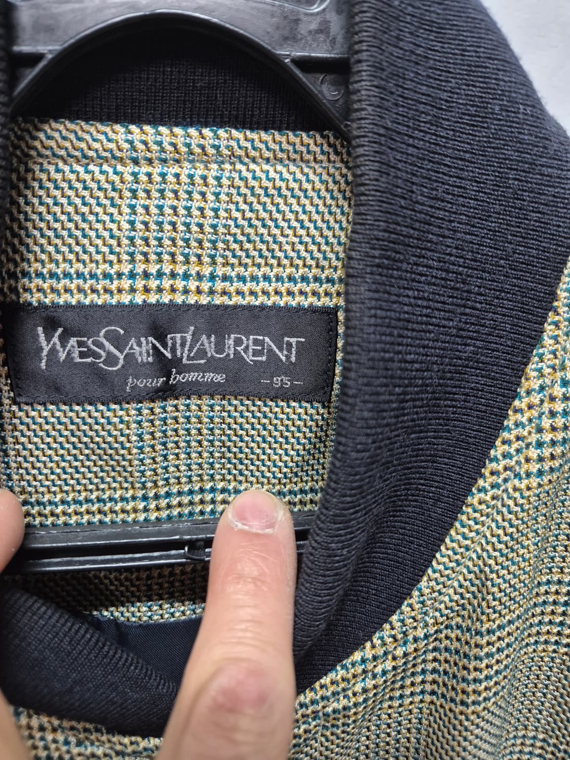 입생로랑 체크 블루종 상품이미지3