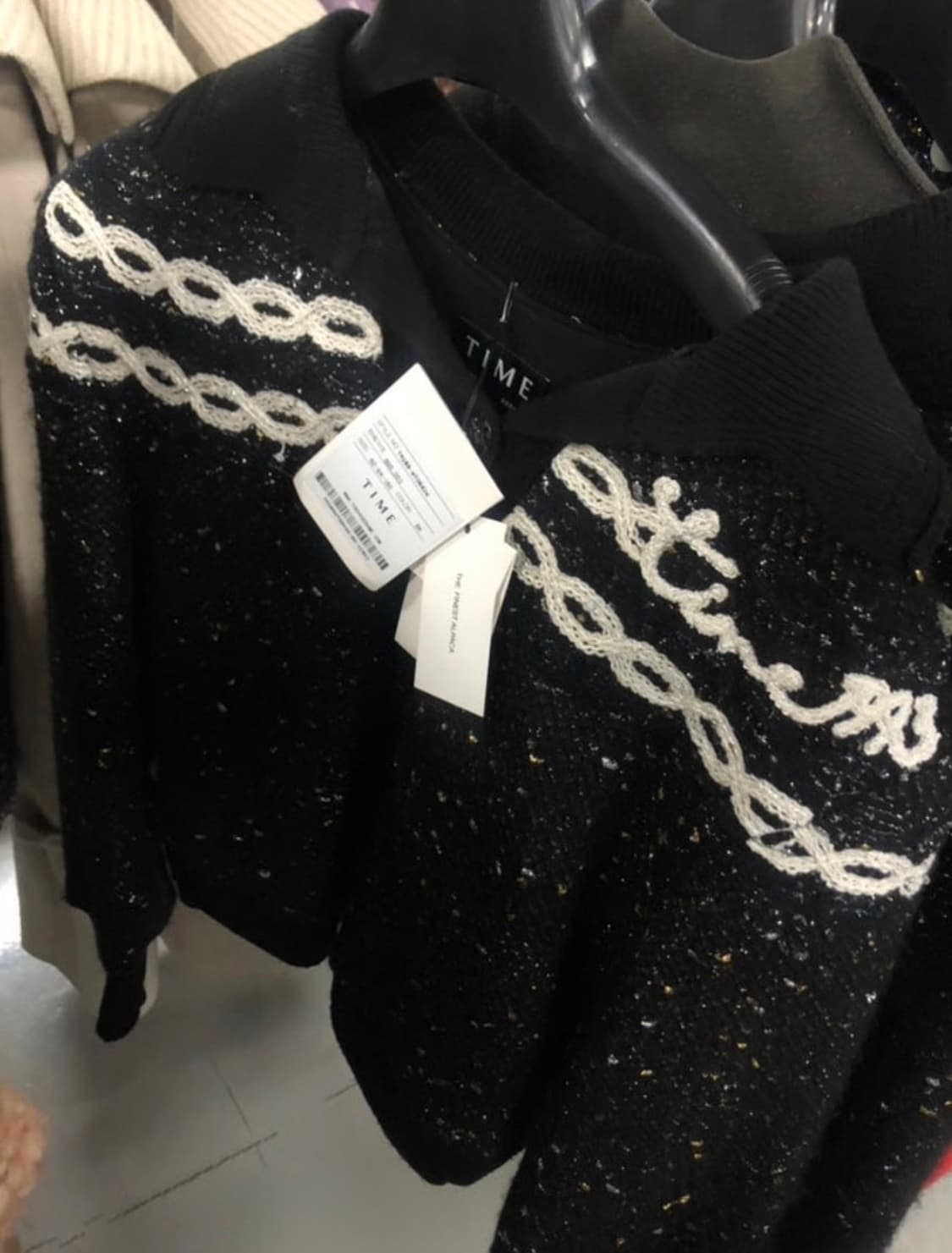 82/ 타임 21-22FW 트위드 스팽글 니트 상품이미지2