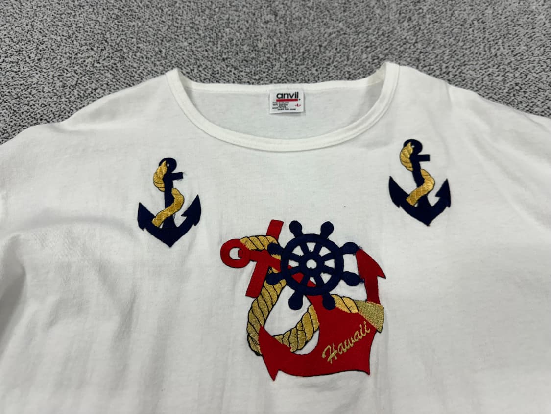 90s USA 닺자수 티셔츠 상품이미지2