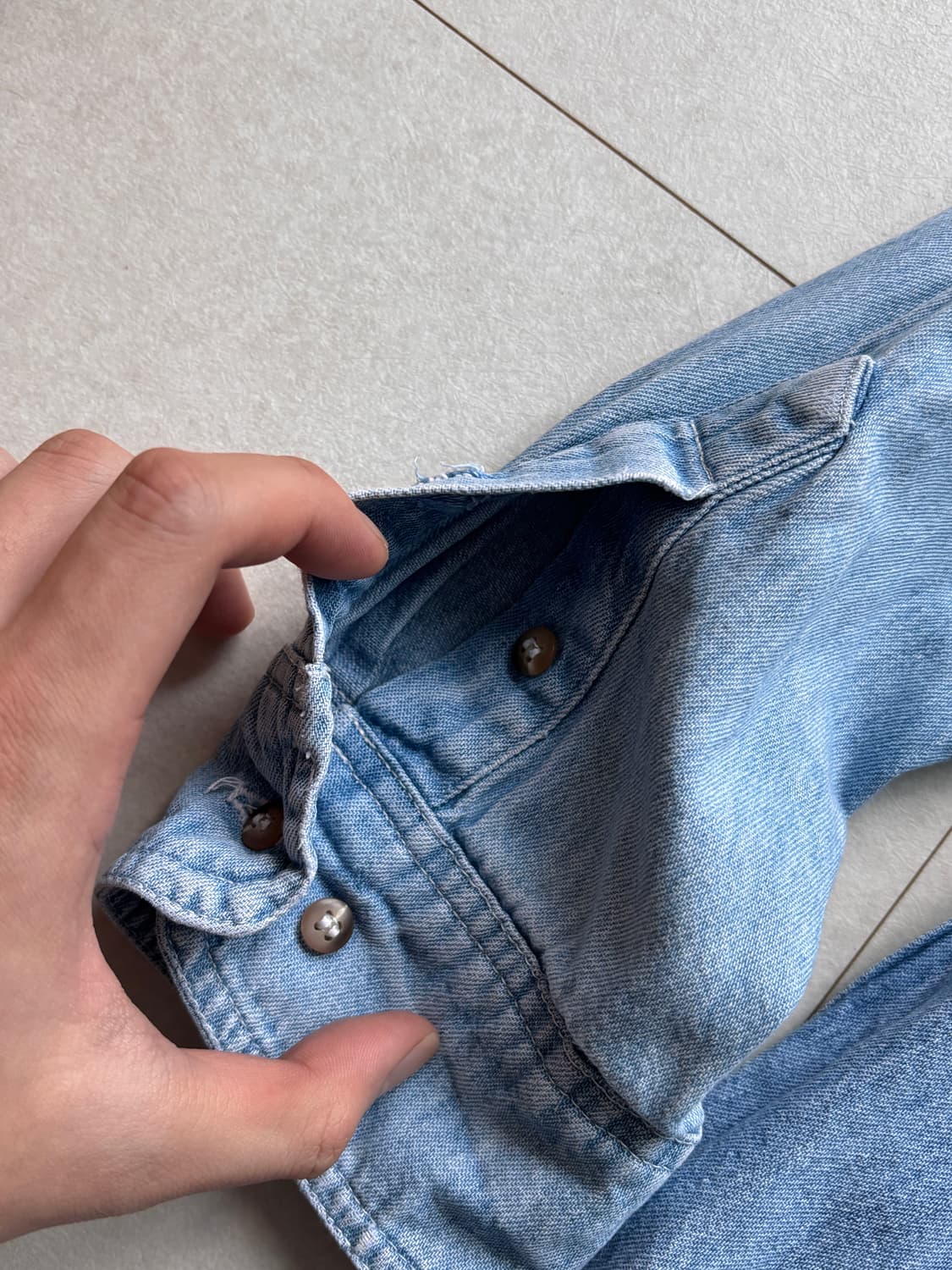 90s Marlboro Made in USA 데님 셔츠 상품이미지9