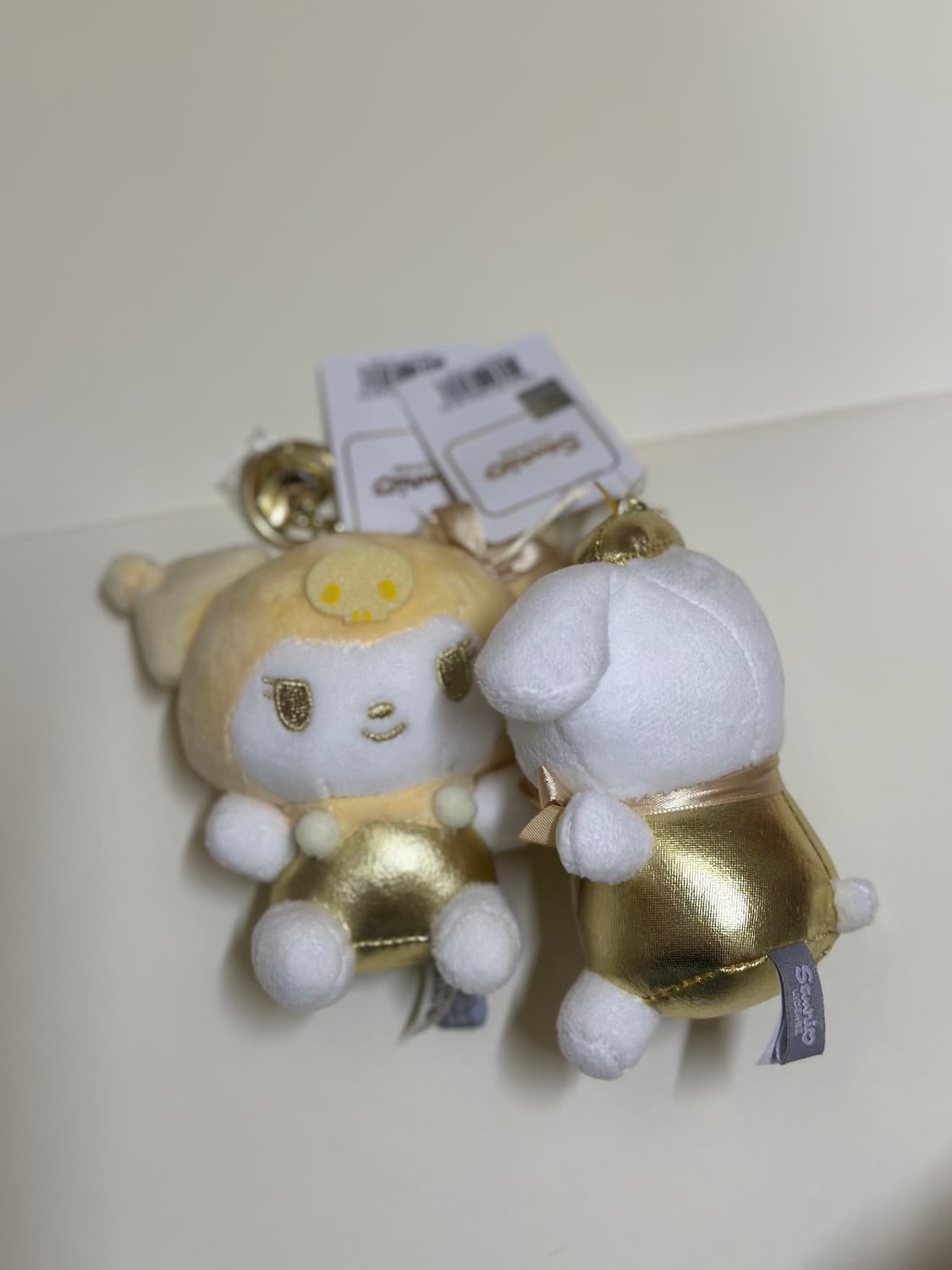 산리오 정품/마이멜로디/폼폼푸린 하트골드 인형 키링 상품이미지2