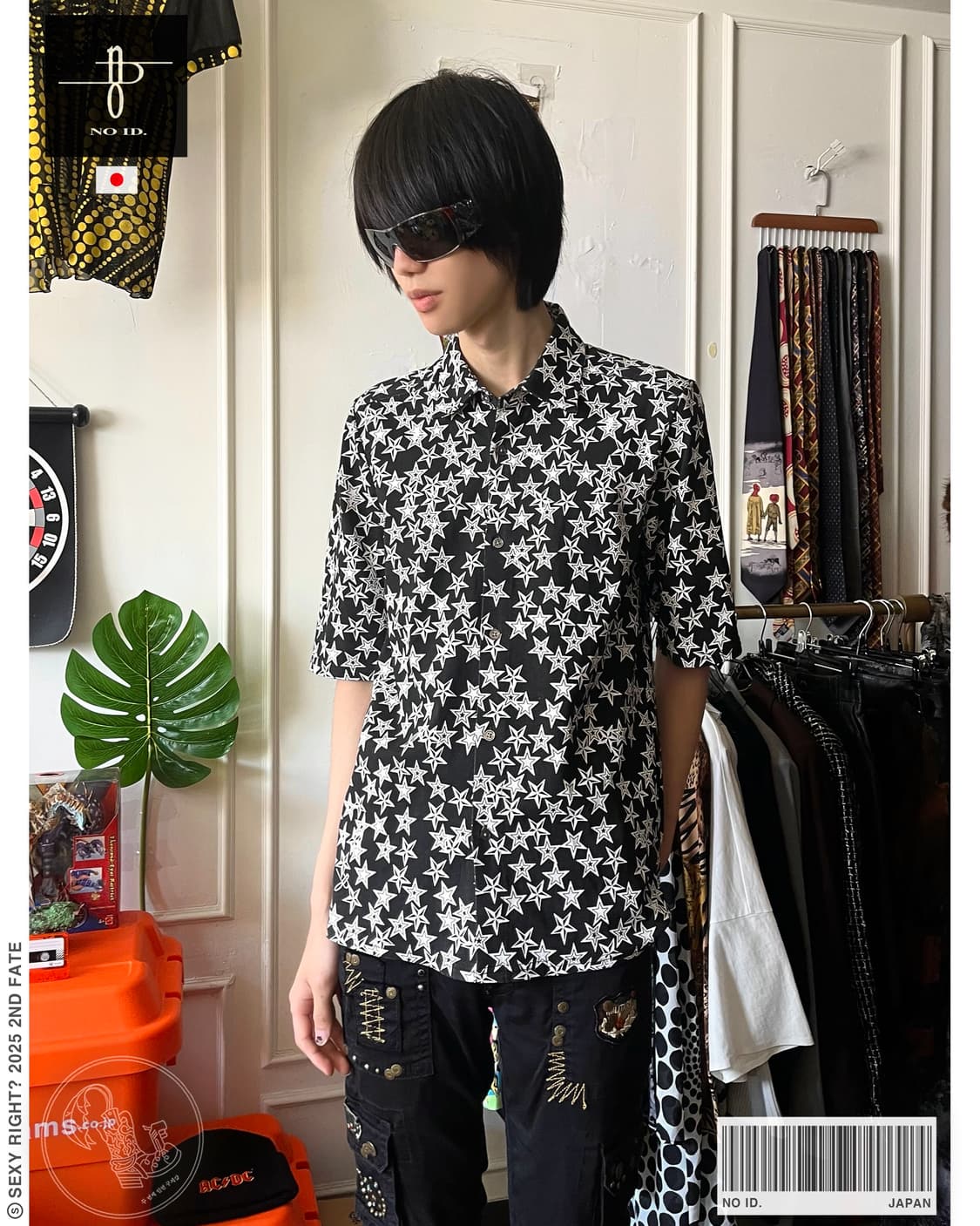 NO ID. Star Pattern 1/2 Cotton Shirt 상품이미지1