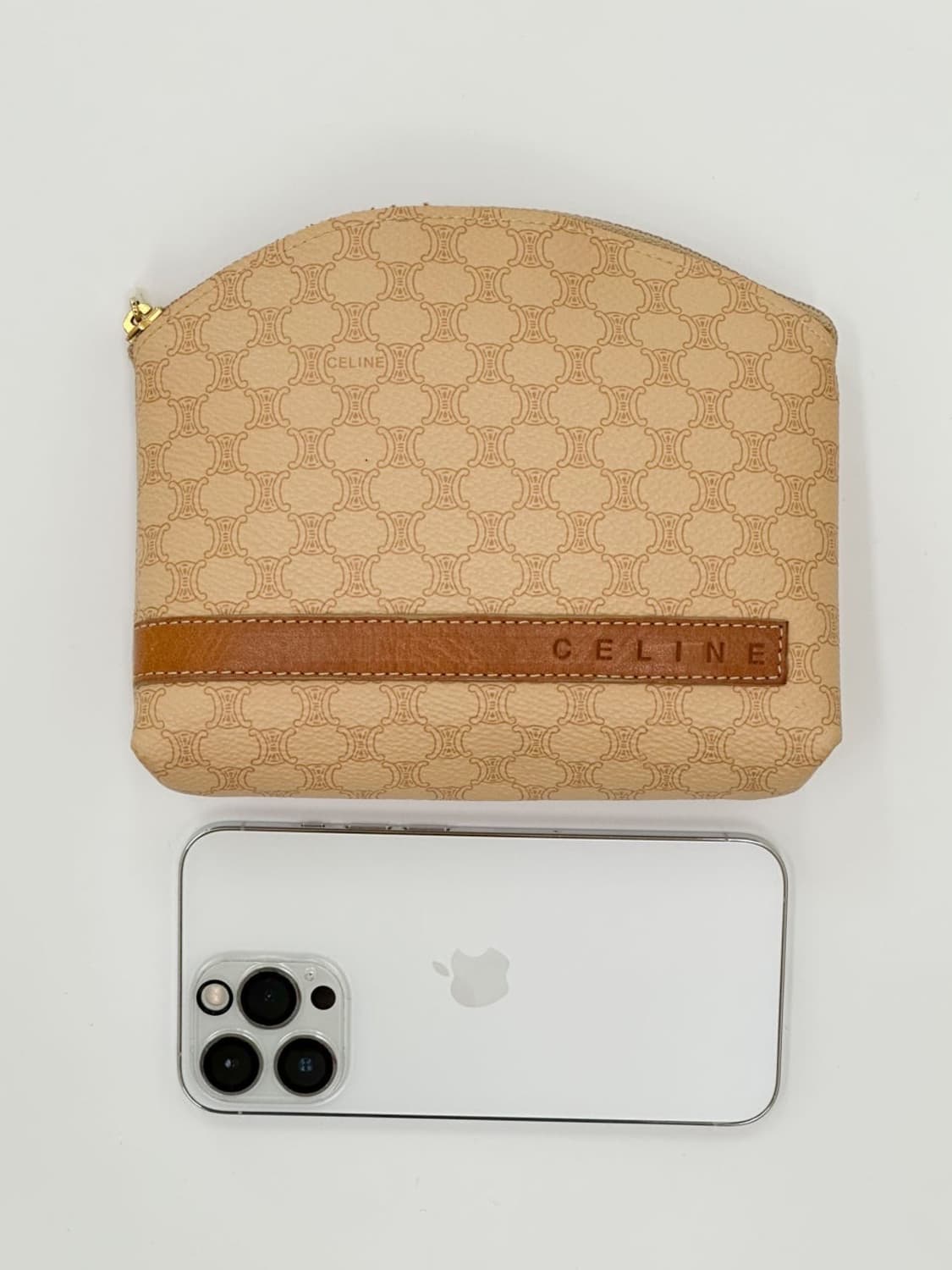 celine / 셀린느 베이지 마카담 반달 파우치  상품이미지9