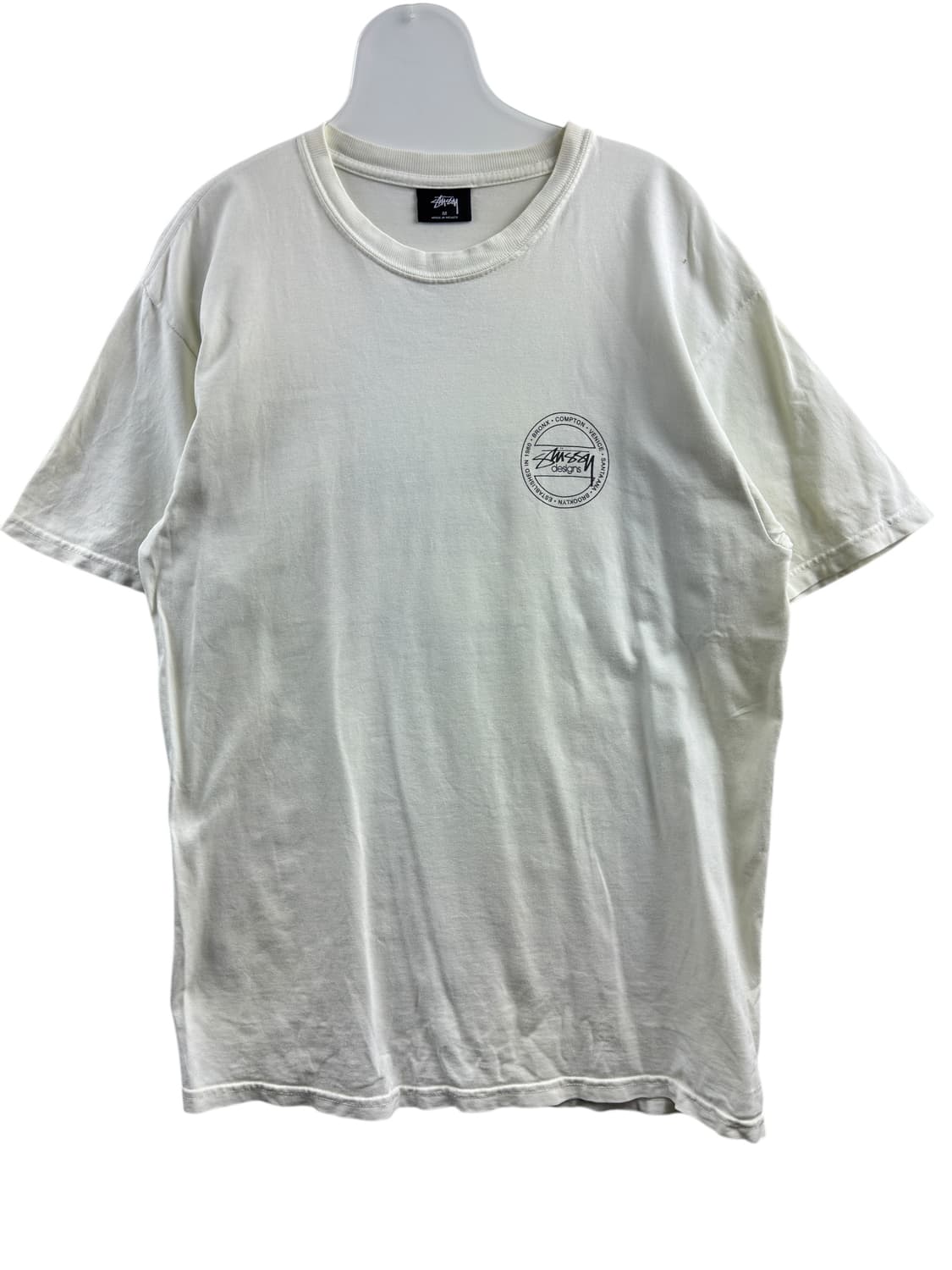 스투시 화이트 백로고 티셔츠1218 상품이미지2