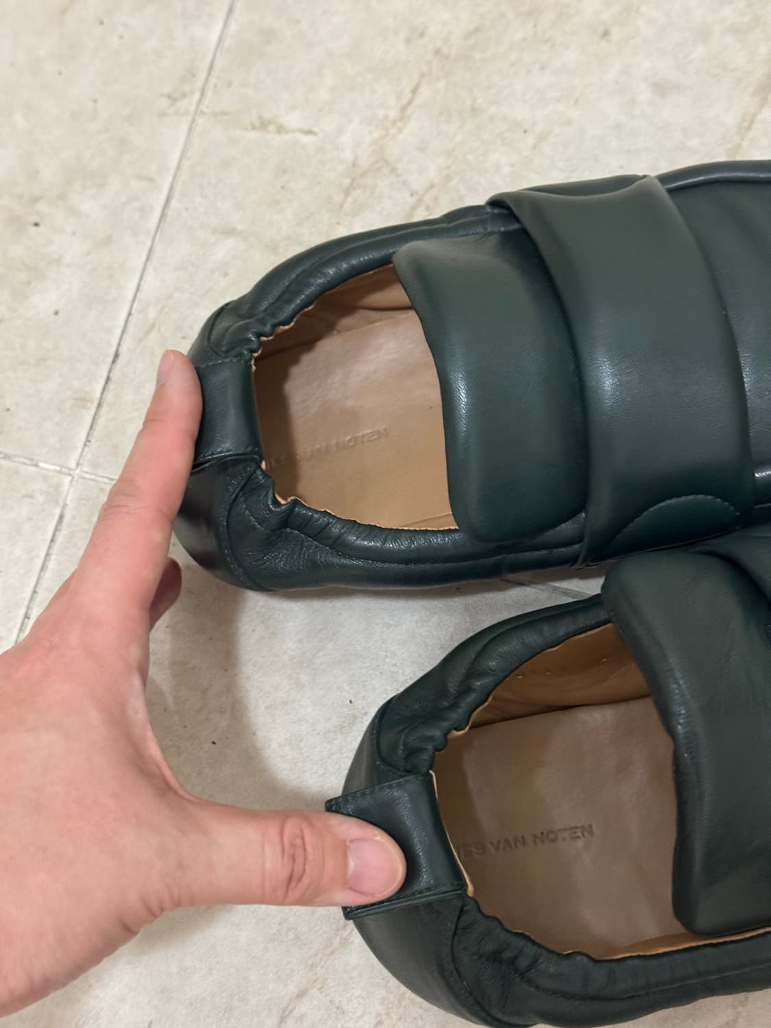 드리스반노튼 패디드 로퍼 다크그린 45사이즈 상품이미지7