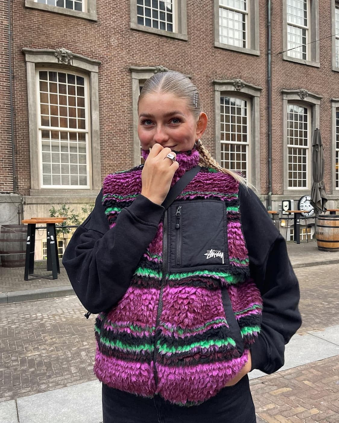 스투시 스트라이트 쉐르파 베스트 상품이미지1