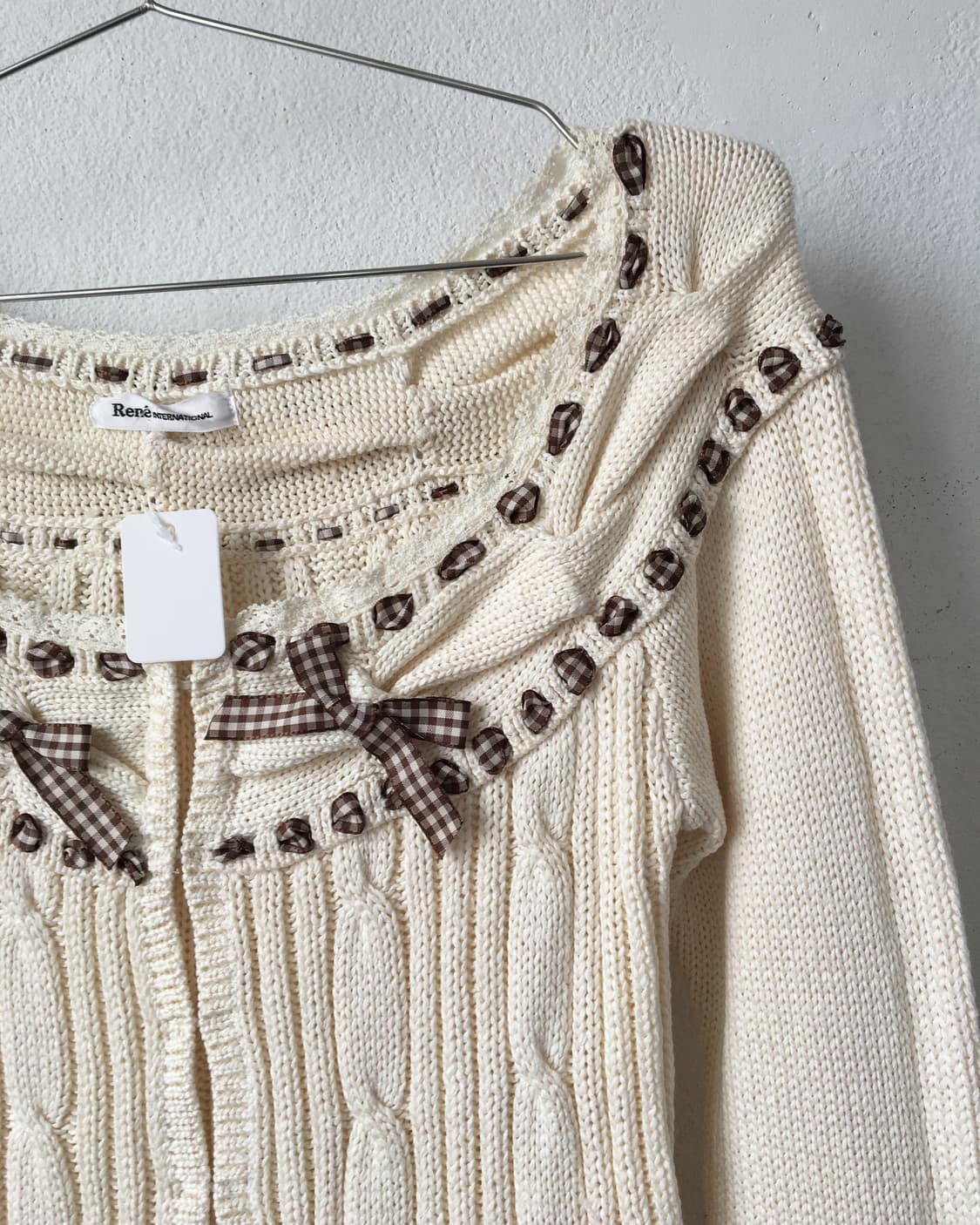 Ribbon point knit cardigan 상품이미지4