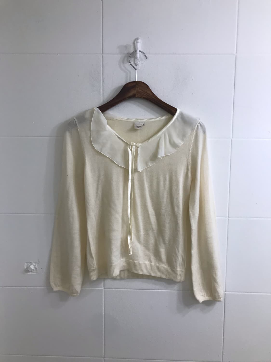 달천깔 사와코 케이프 코트 가디건 아이보리 코디세트 상품이미지7