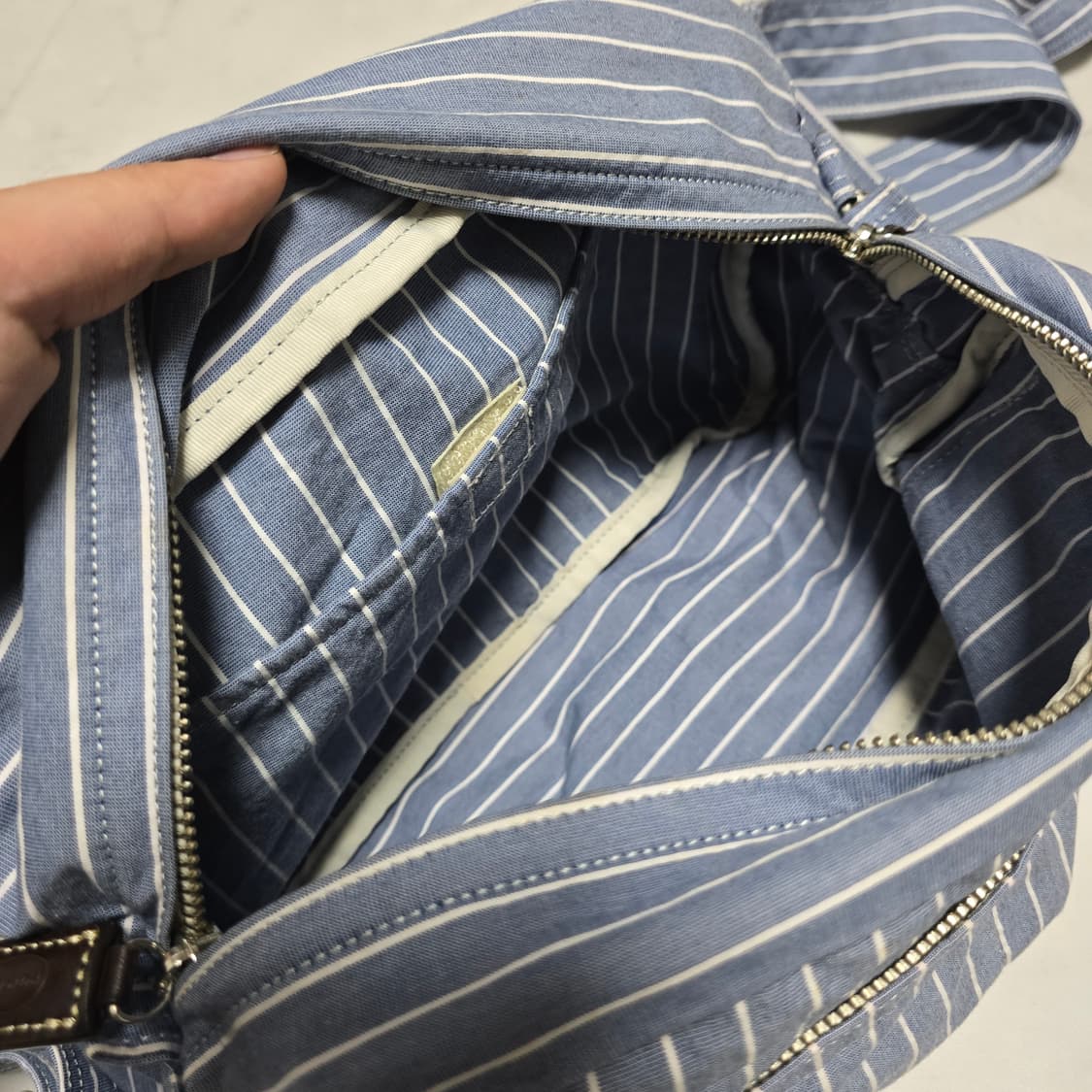 요시다포터 스트라이프 코튼 투웨이 힙색 상품이미지4