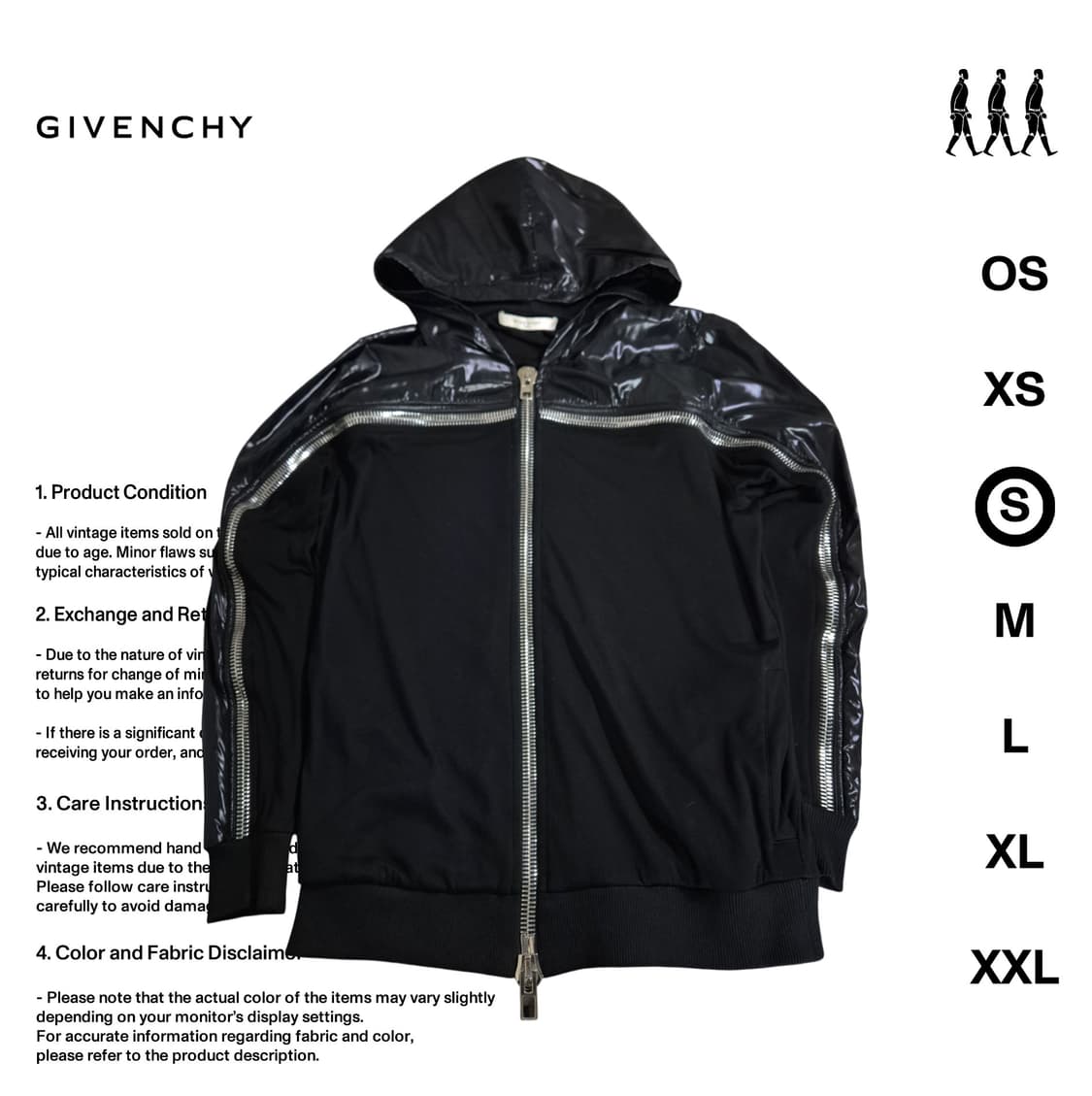 지방시 15SS 지퍼 후드집업 S사이즈 상품이미지1