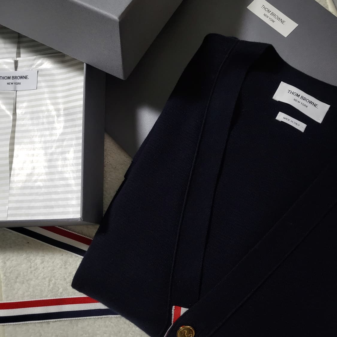 [신형/새상품급] 2 / 톰브라운 밀라노 스티치 금장 가디건  상품이미지1