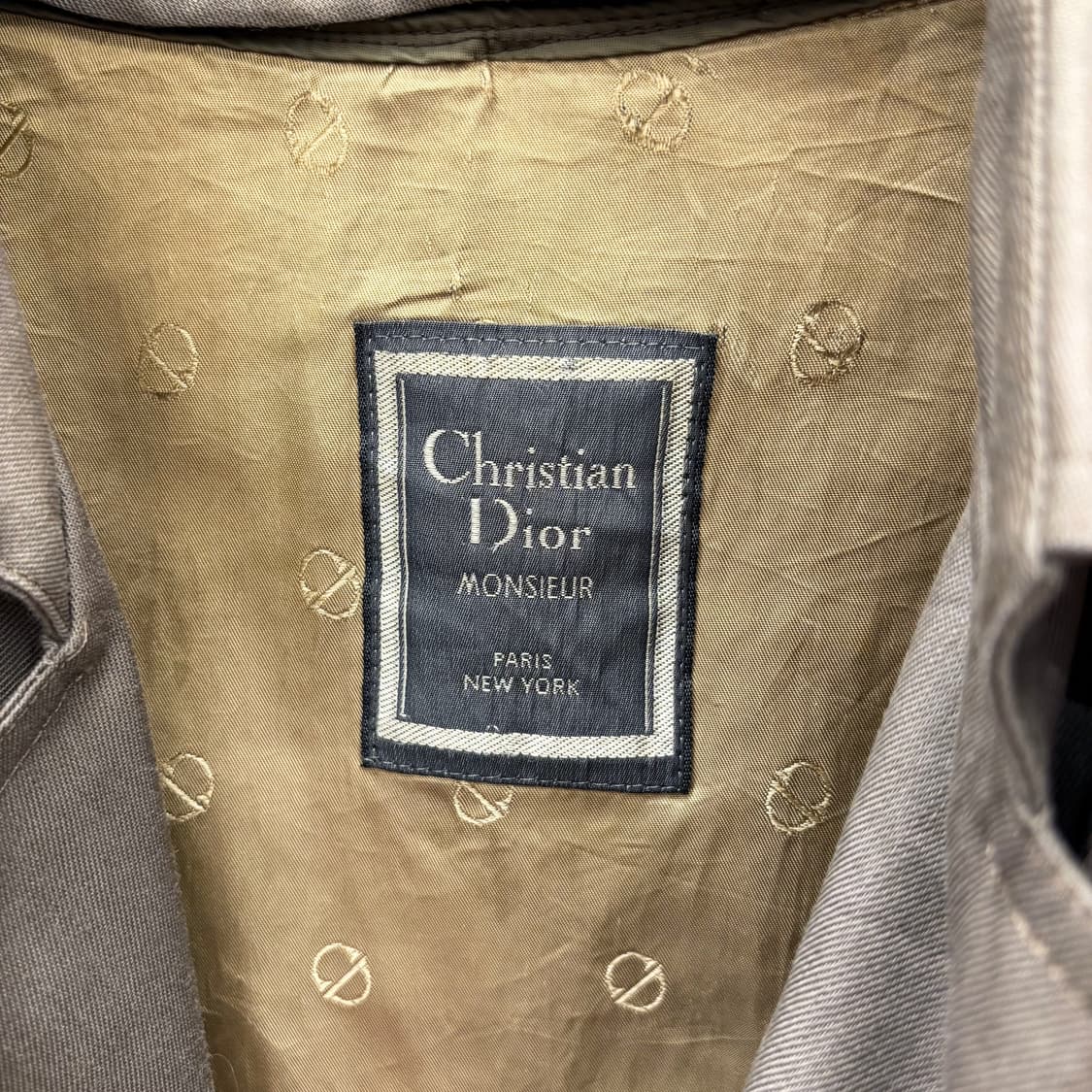 크리스찬 디올 트렌치 코트 소매 스트랩 더블 브레스티드 디테일 그레이 상품이미지6