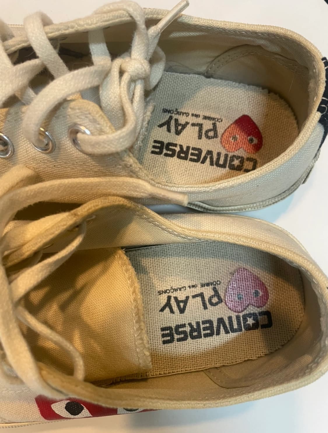 컨버스 꼼데가르송 아이보리 스니커즈 255 상품이미지3