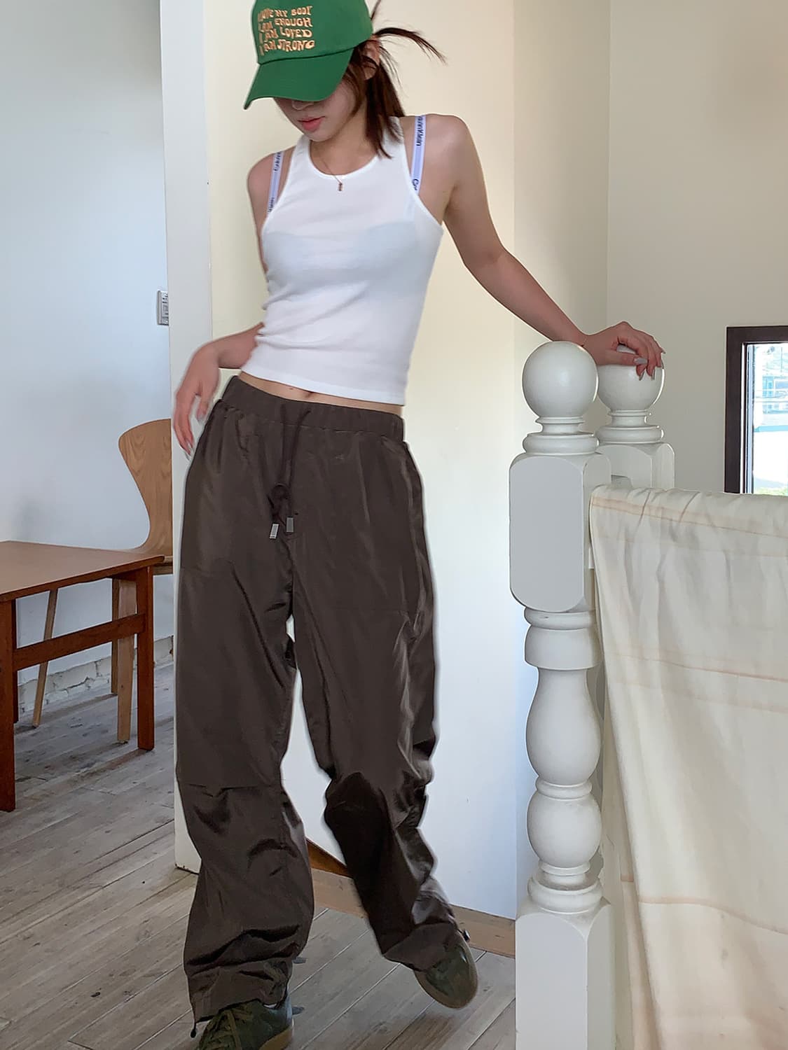 실키 나일론 스트링 팬츠 새상품 상품이미지5