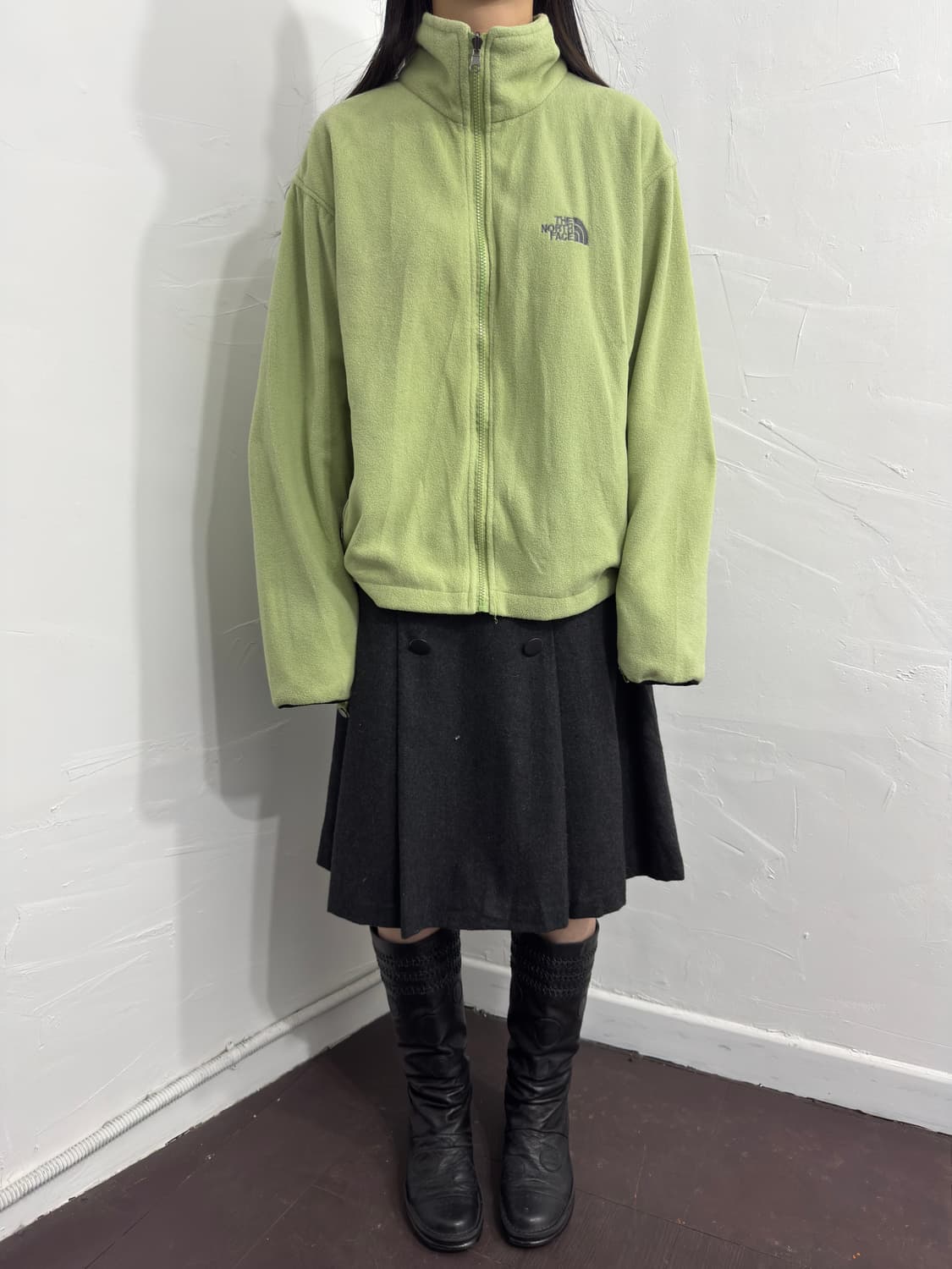 glacier button pleats midi skirt 상품이미지2