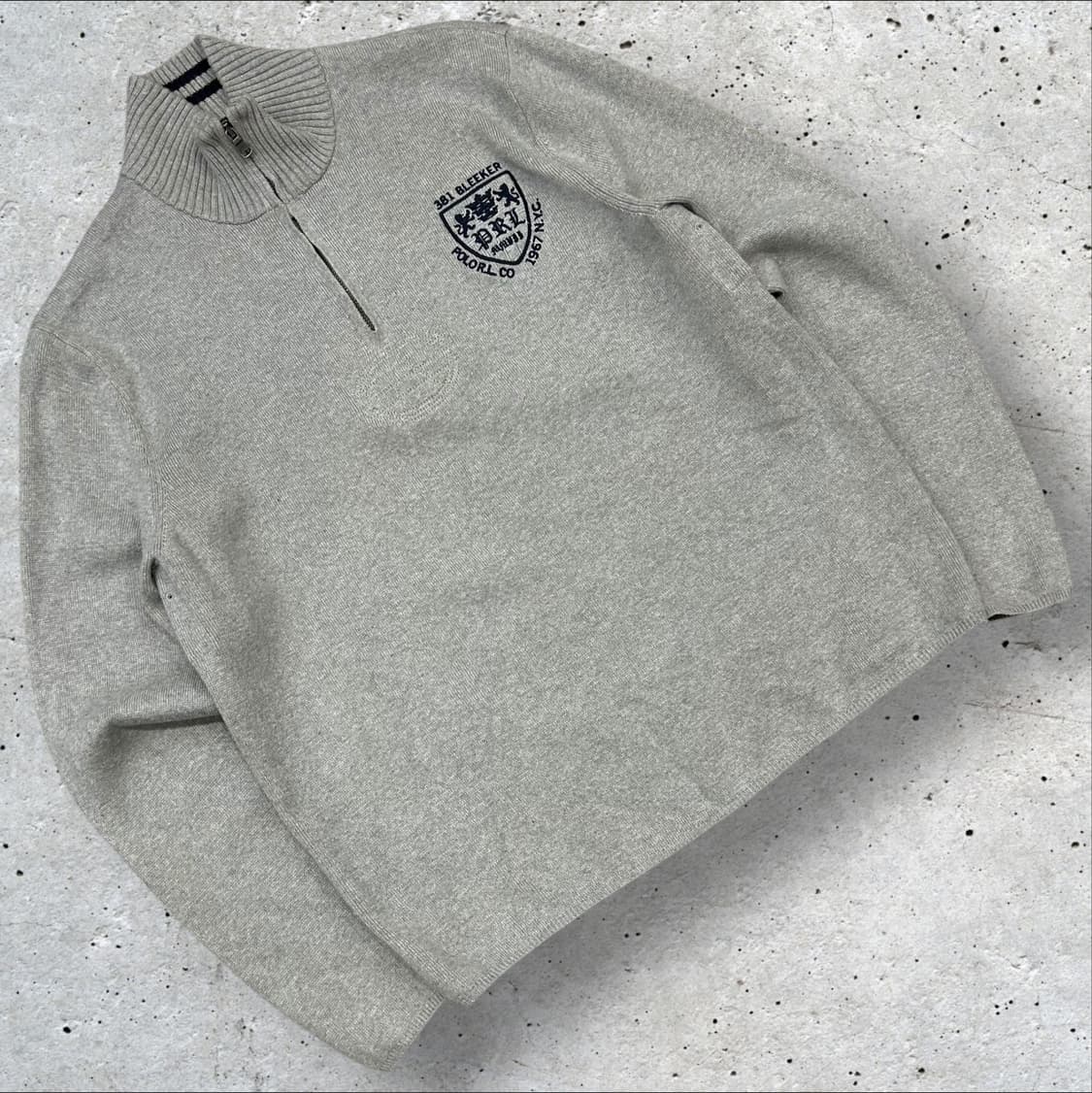 [M] 폴로 랄프로렌 381 블리커 하프집업 니트 그레이 B197 상품이미지1